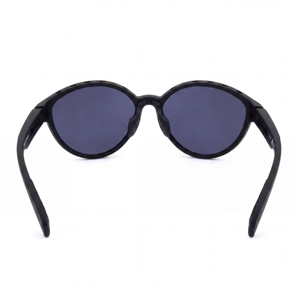 adidas Women's Sp0012 Sport Sunglasses, Matte Black Plastic Frame, Light Purple/Grey Lenses, UV Protection, 61mm