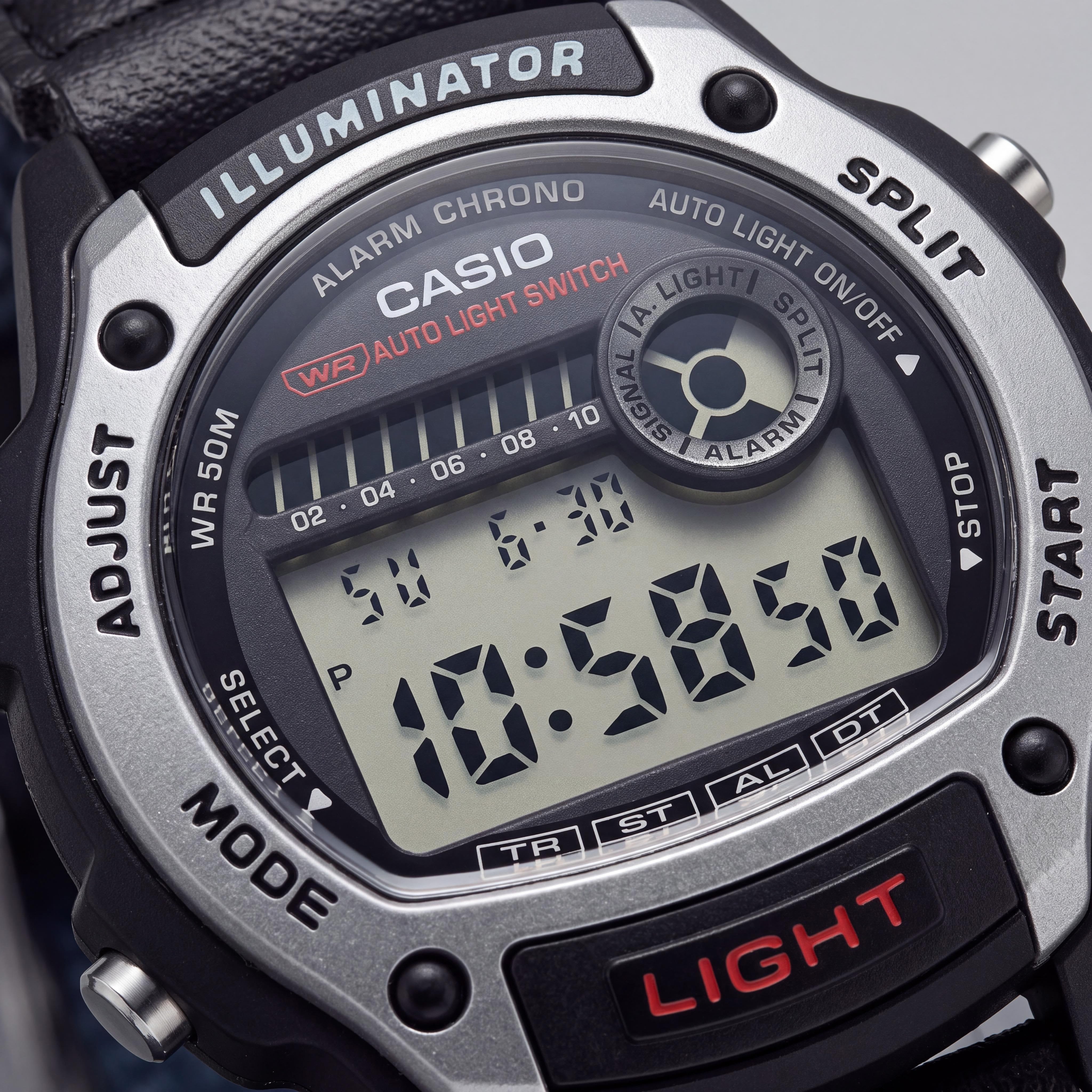 Casio Modern W-220HF-8AVDF Unisex Digital Watch, Grey Black Durable Resin, 50m Water Resistant, Photo 2