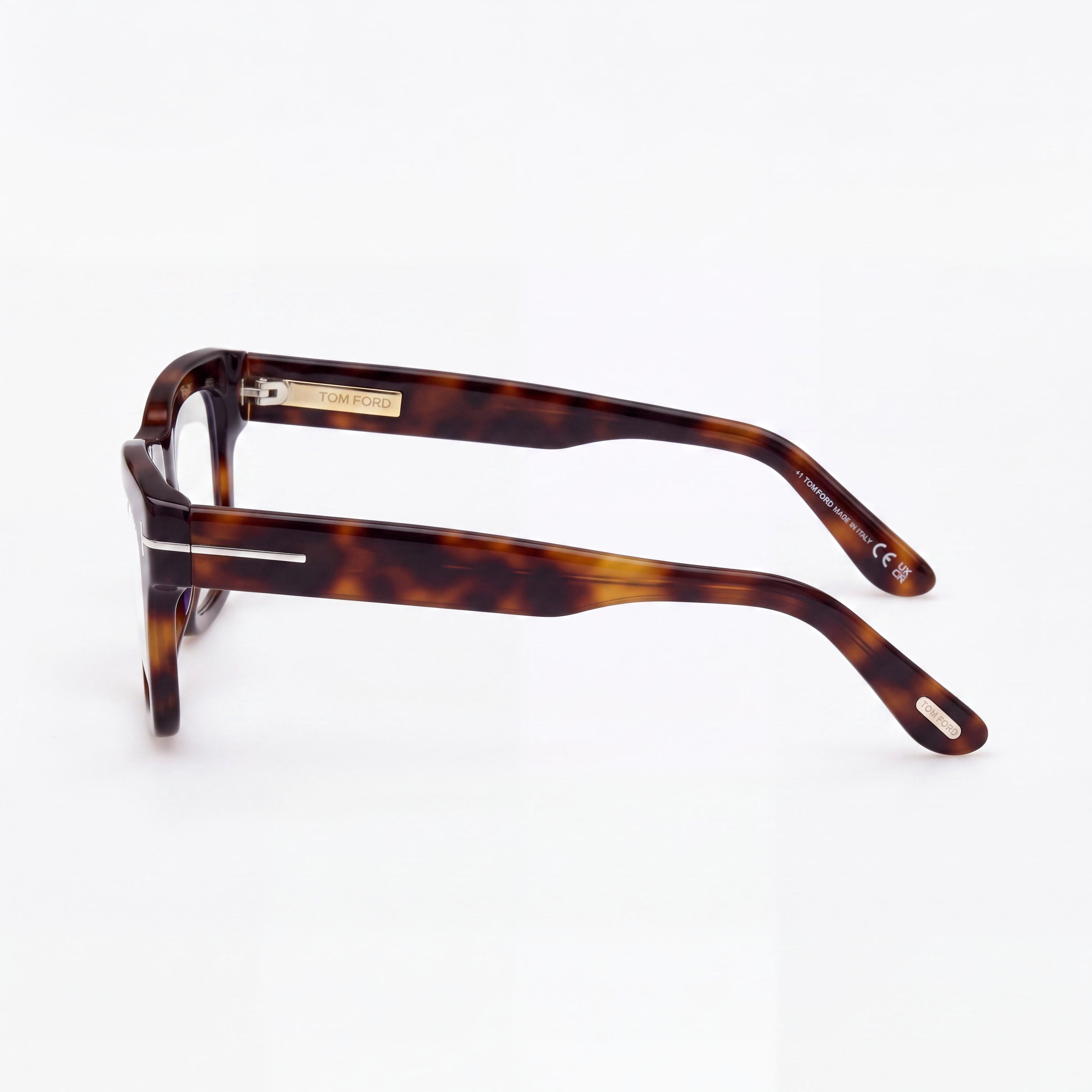 Marcolin Ft6036-b Women's Blonde Havana Frame Blue Filter Plastic Non- Eyewear 52mm, Photo 3