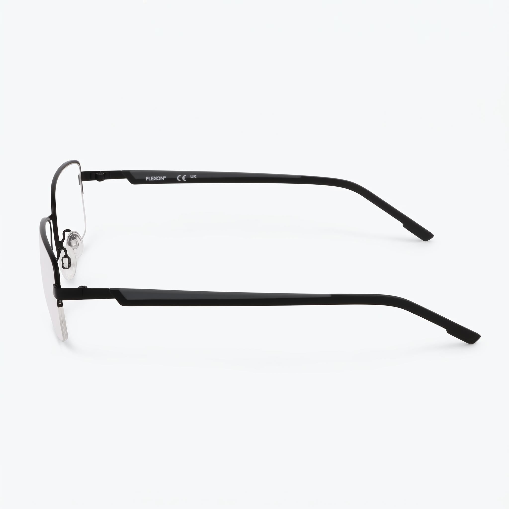 Flexon H6084 Women's Metal Optical Frames, Matte Black, Lens Width 57mm, Bridge Width 17mm, Photo 3