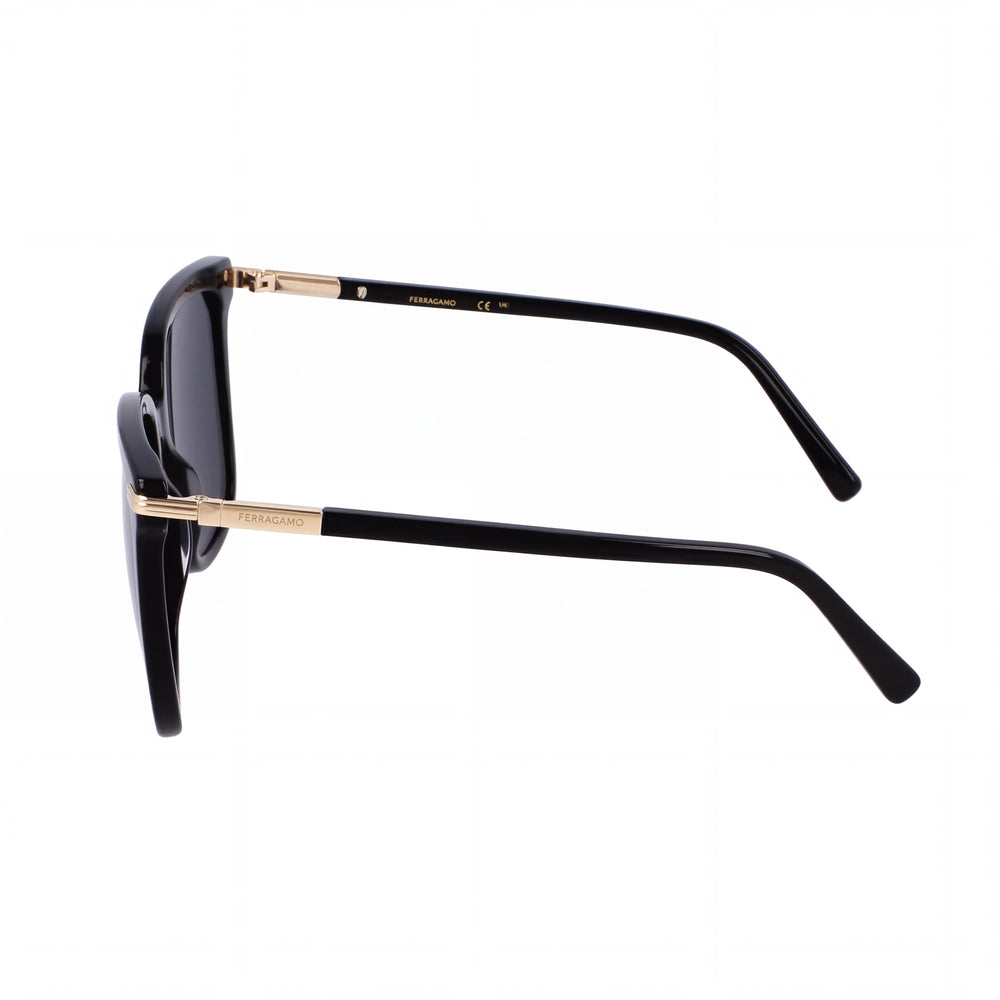 Ferragamo Sf2037s Men's Black Titanium Frame Eyewear with Polycarbonate Protection Lenses, 56-18-145mm