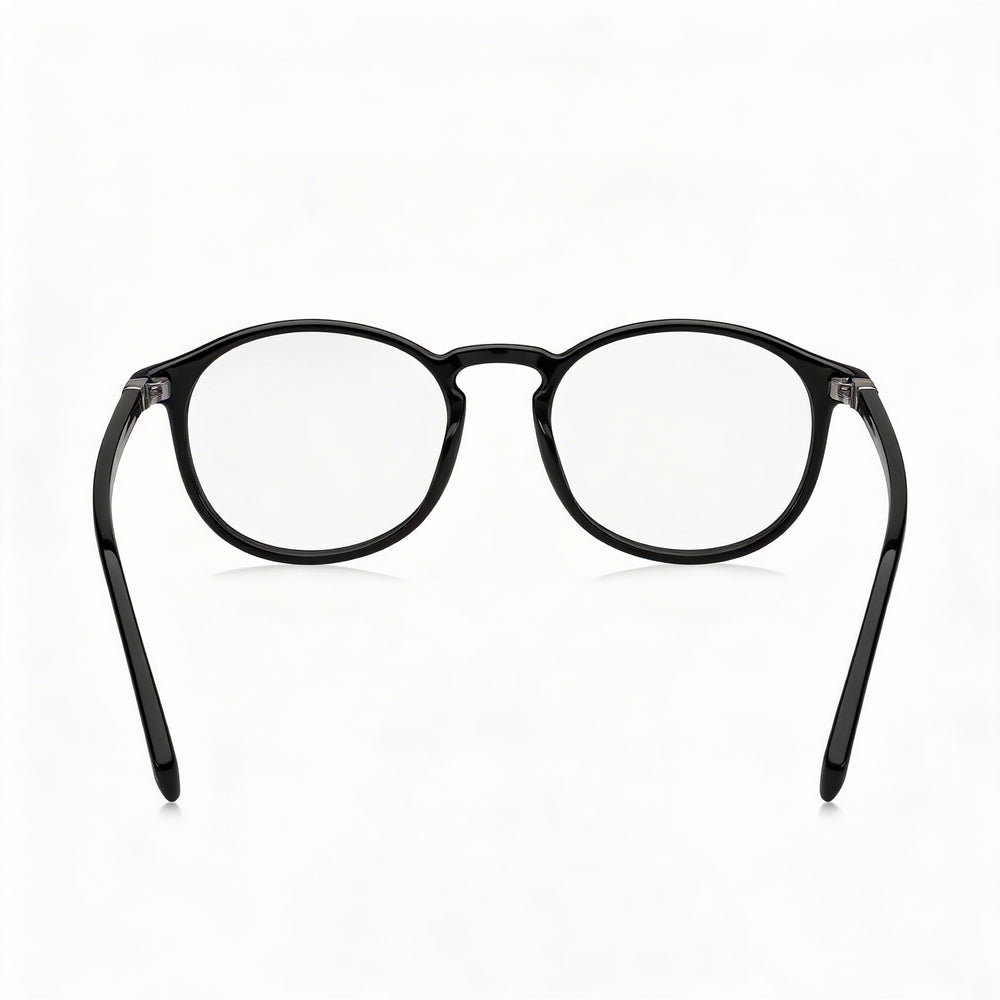 Hugo Boss Gafas con montura de celulosa negra y lentes transparentes no ópticas para hombre 50-20-145