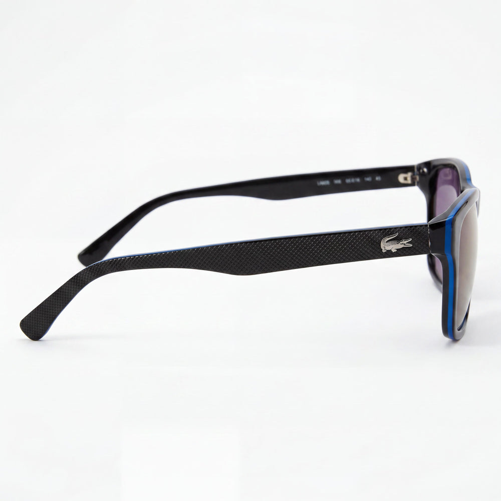 Lacoste Unisex Sunglasses, Lead Black Blue Plastic Frame, Brown Anti-Reflective Non-Polarized UV Lenses 55-16-140