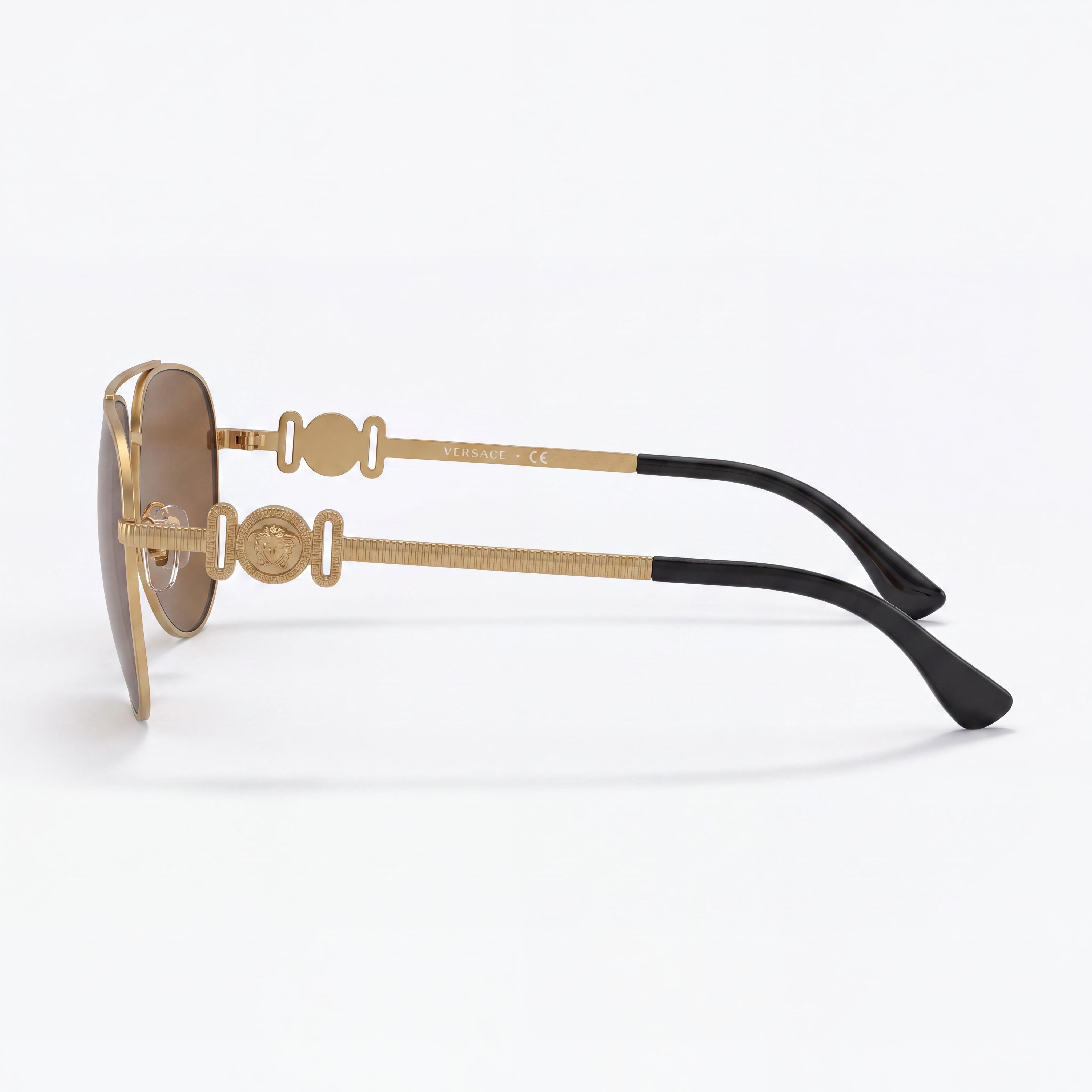 Versace Contemporary Unisex Multi-Coloured Metal Full Rim Brown Mirror Lens UV Protected Sunglasses 52mm, Photo 3