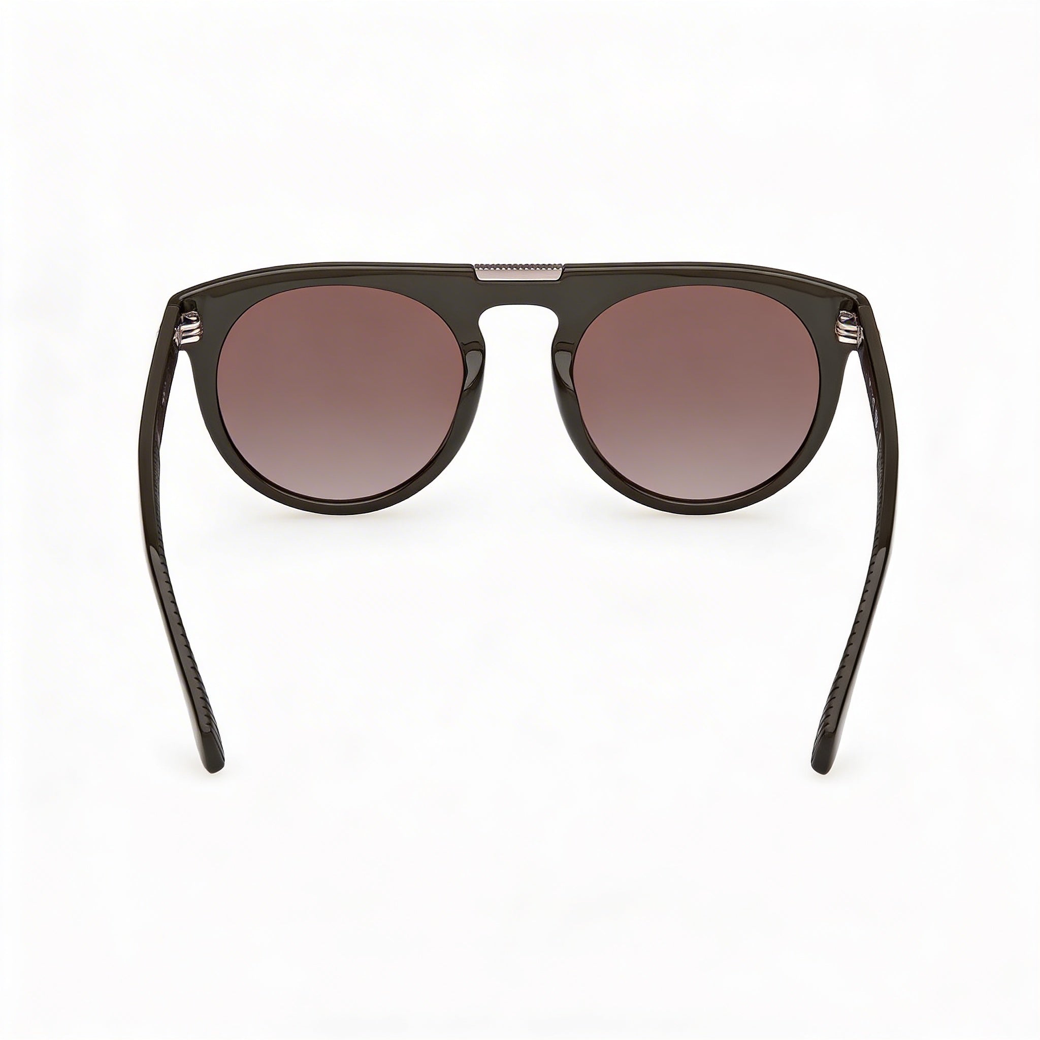 Gafas de sol de aviador de plástico Guess Maverick, para hombre, montura verde oscuro brillante, lentes marrones degradadas 52-22-140, Photo 4