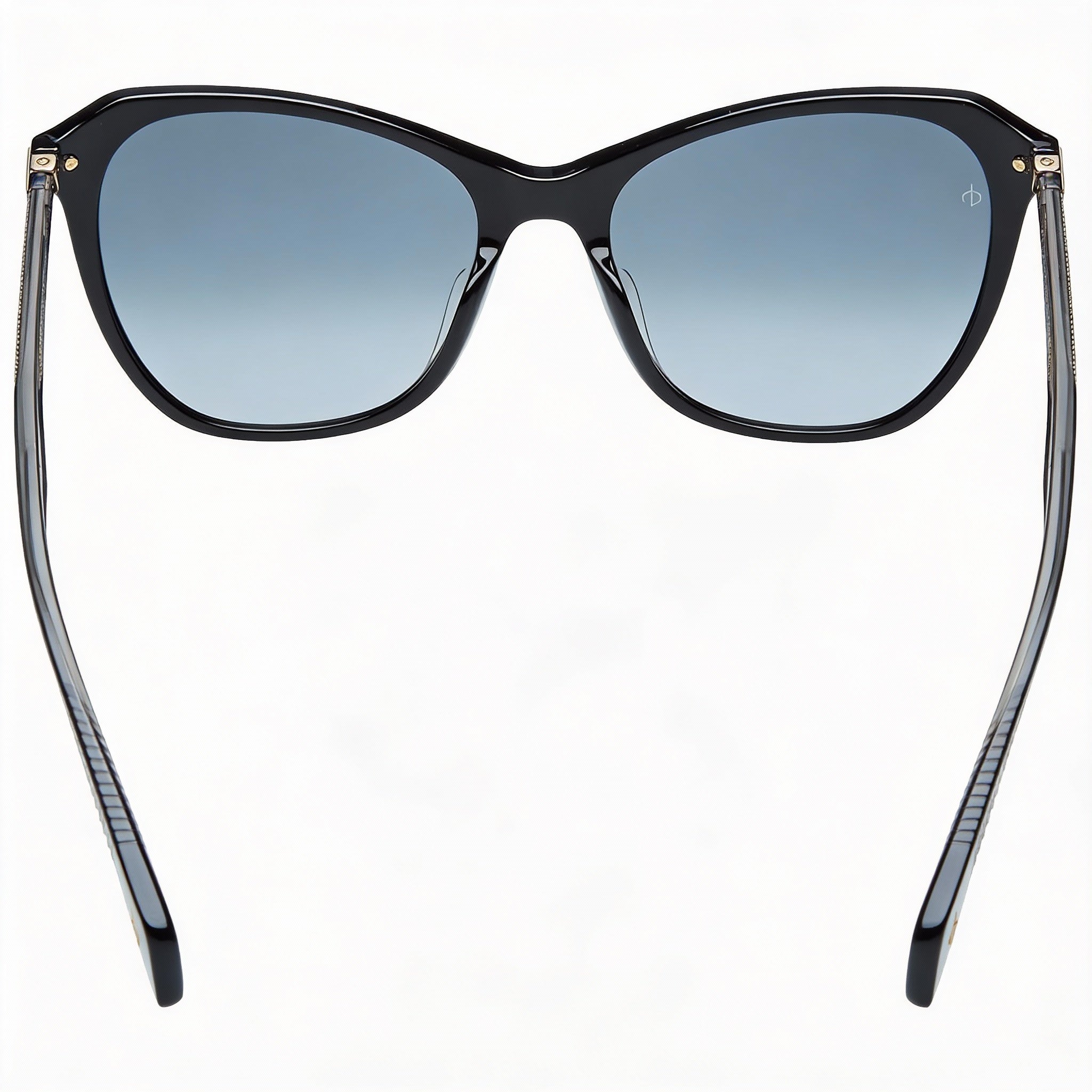 rag & bone Modern Women's Full Rim Black Acetate Cat Eye Butterfly Sunglasses with Polycarbonate Lenses, RX-Able, 55mm, Photo 4