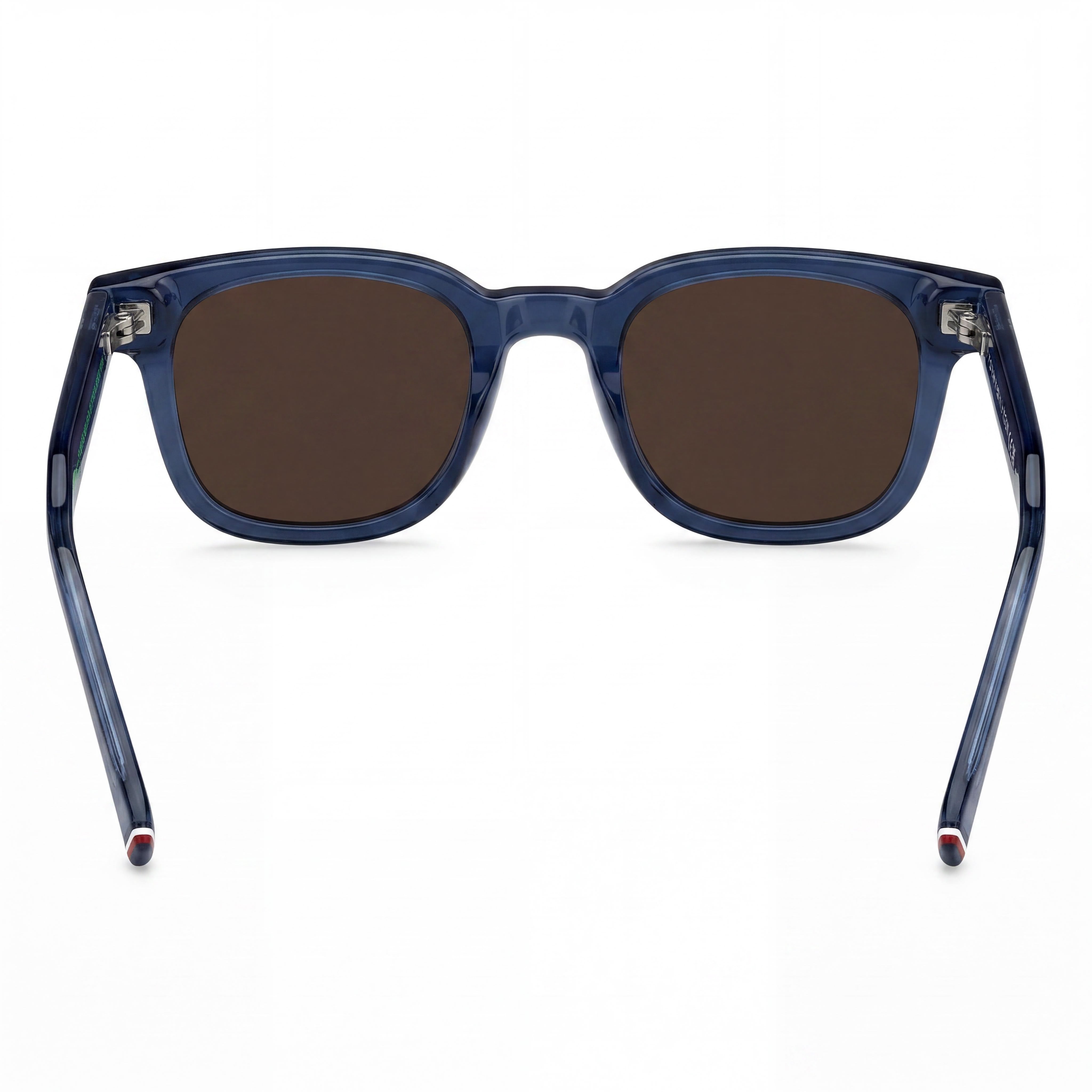 Tommy Hilfiger Gafas de sol casuales para mujer, de acetato, con montura azul y marrón, lentes marrones, 100 % protección UV, no polarizadas, 48 mm, Photo 3