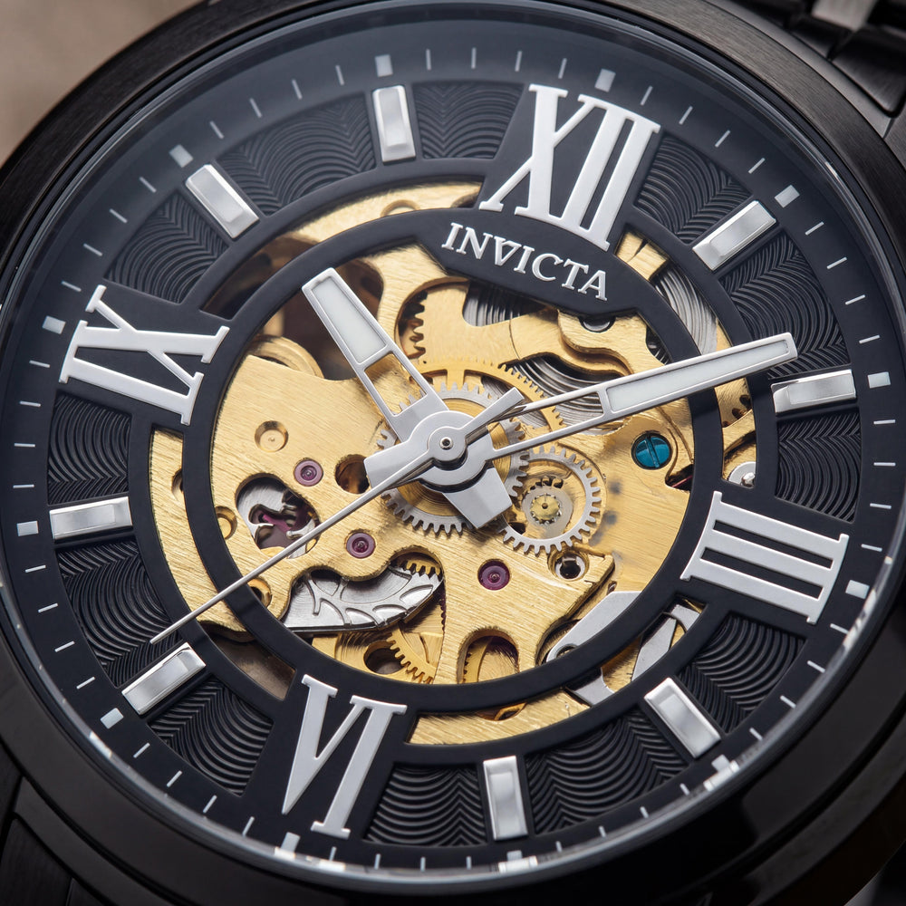 Invicta Objet D Art Collection 69507 Unisex Automatic Movement Stainless Steel Black Dial Wrist Watch 41mm
