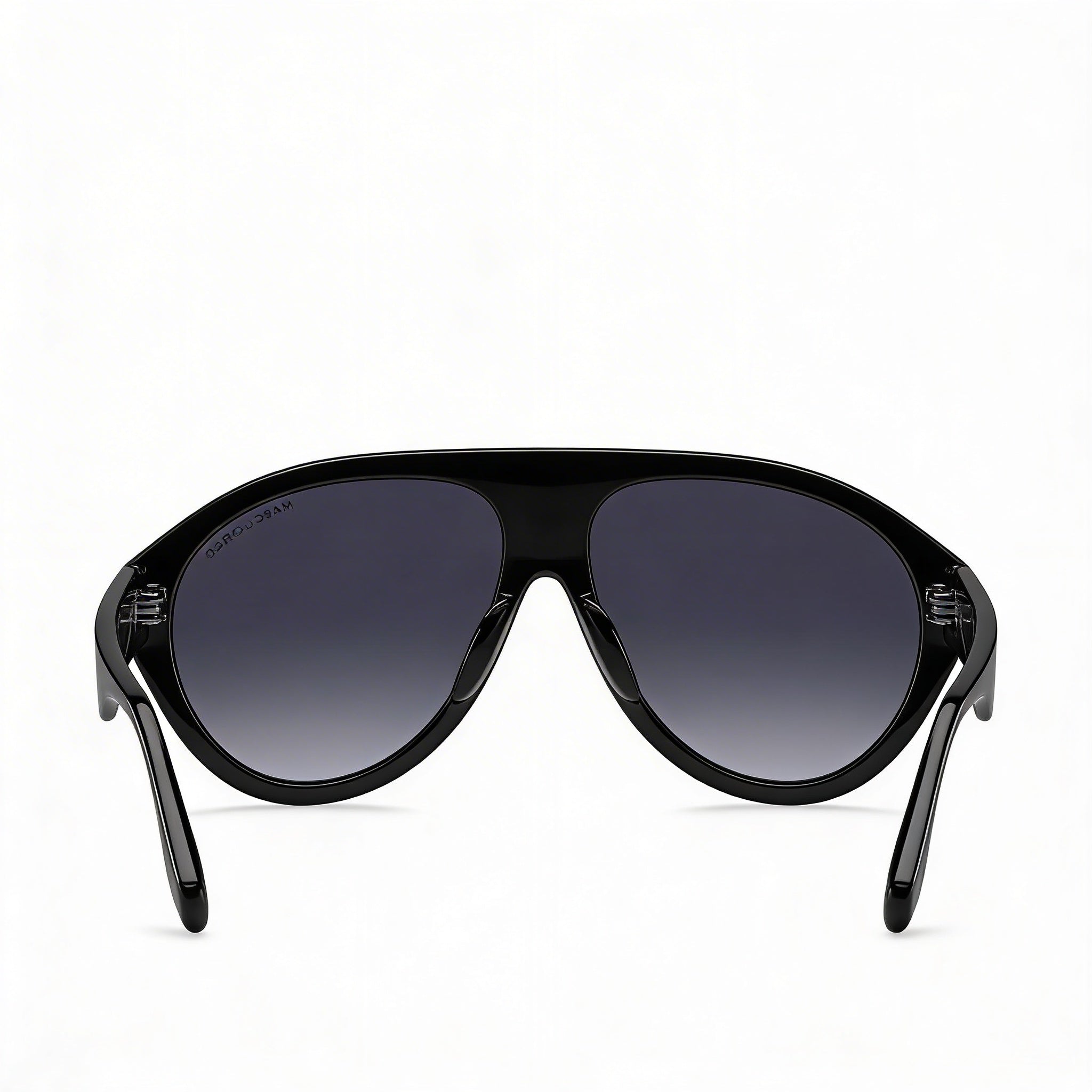 Gafas de sol informales de acetato Marc Jacobs para hombre con montura rutenio oscuro negro y lentes sombreadas gris oscuro de 58 mm, Photo 4