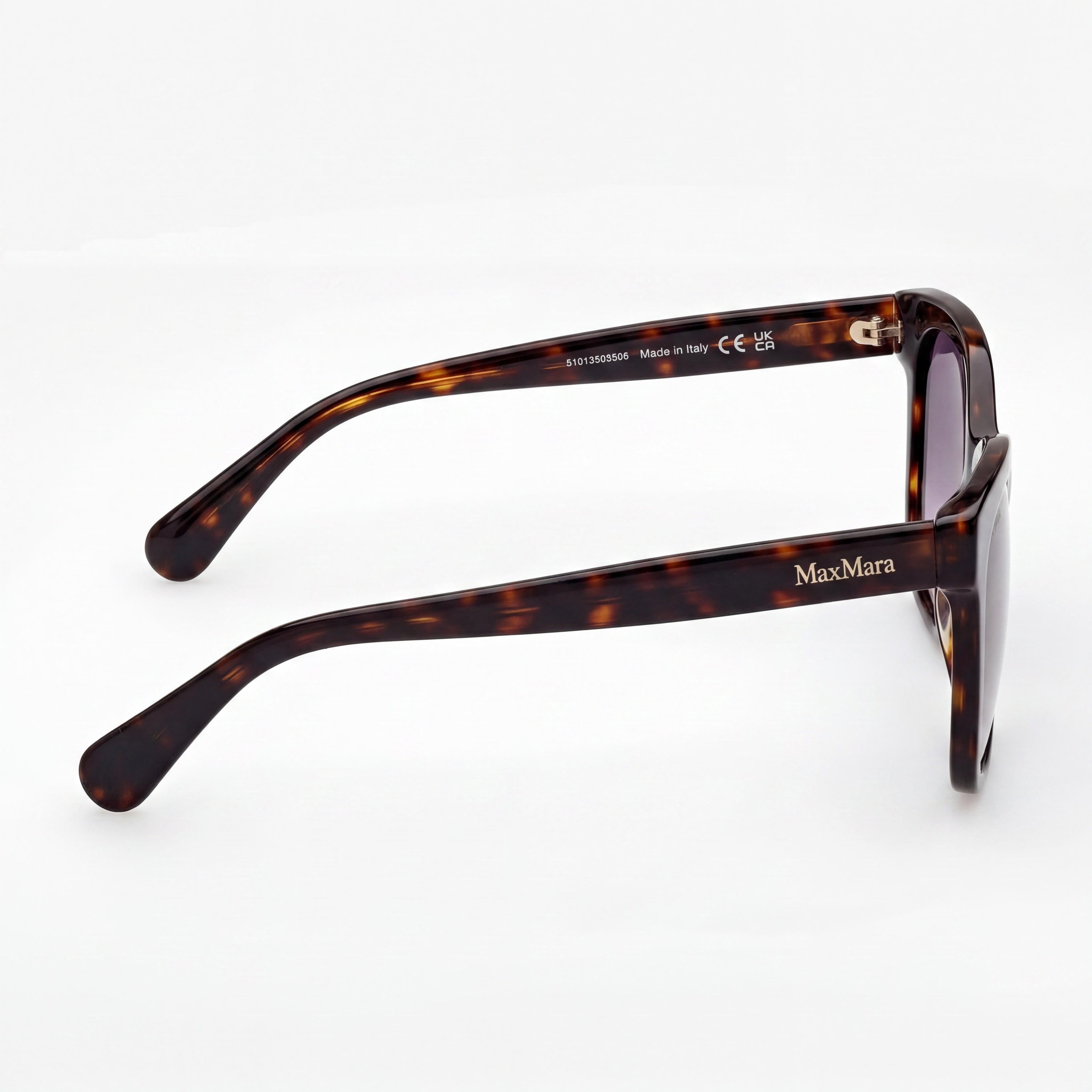 MaxMara Casual Women's Sunglasses, Black Acetate Frame, Gradient Smoke Lenses, UV Protected, 56mm, Photo 3