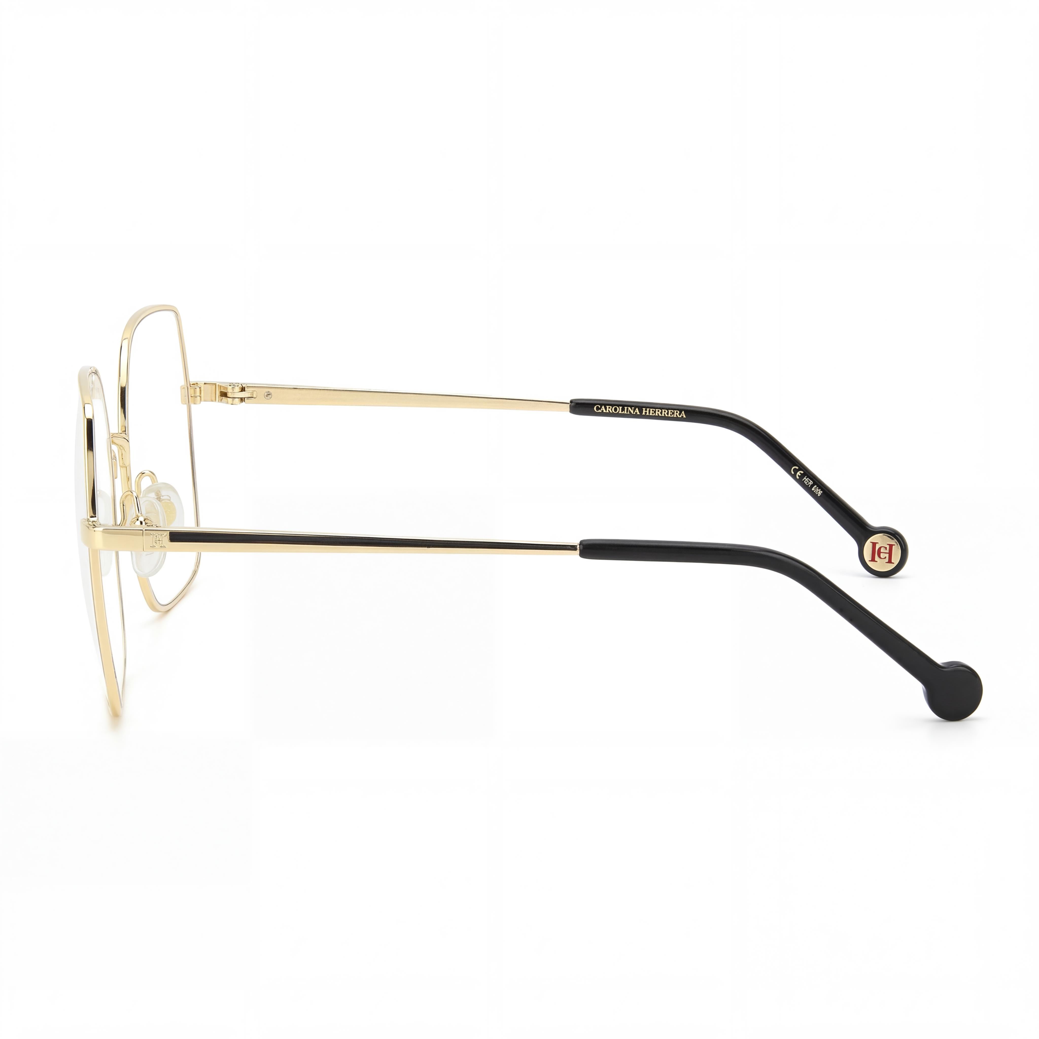 Carolina Herrera Her 0206 Gafas de Sol para Mujer de Metal Negro y Dorado 55mm, Photo 2
