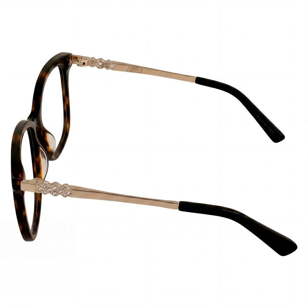 Jones New York Soft Square Men's Brown Horn Plastic Eyeglasses Frame 56-15-140