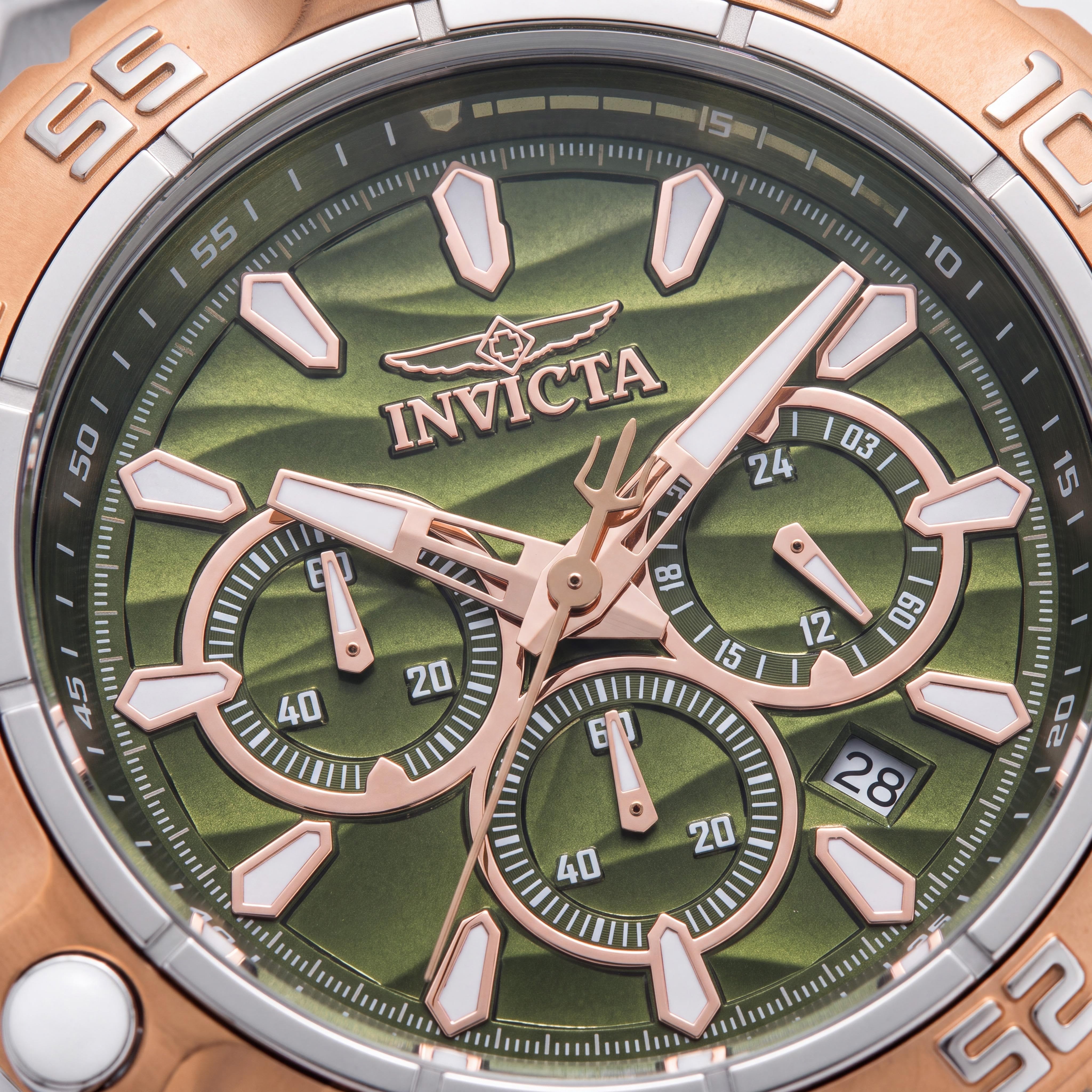 Invicta Subaqua - Poseidon 48555 Men's Stainless Steel Green Dial Chronograph Quartz 55mm Watch, Photo 2