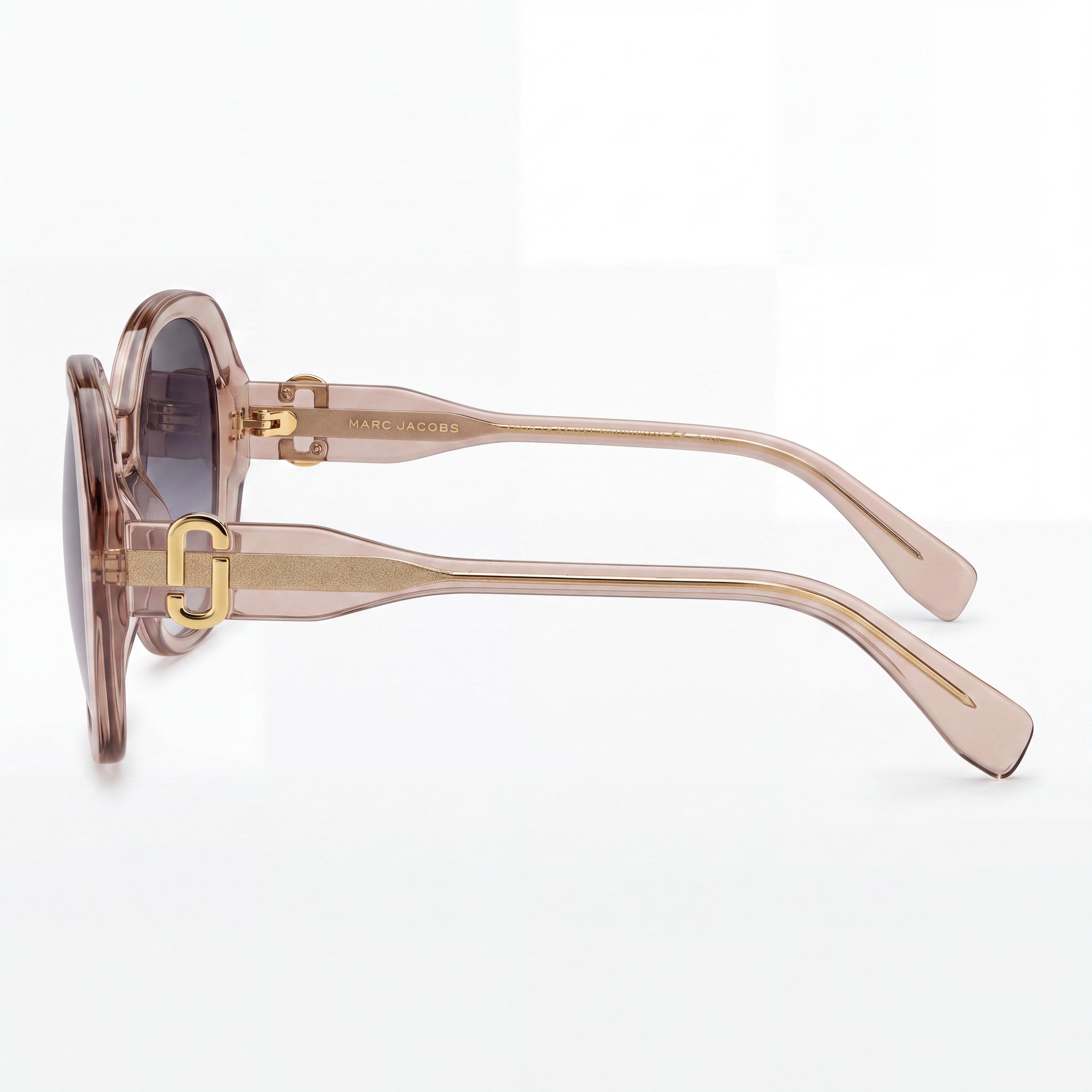 Gafas de sol Marc Jacobs Marc 763/S para mujer, de acetato, color nude/montura gris oscuro, lente gris oscuro jaspeado, protección UV no polarizada, 55 mm, Photo 2