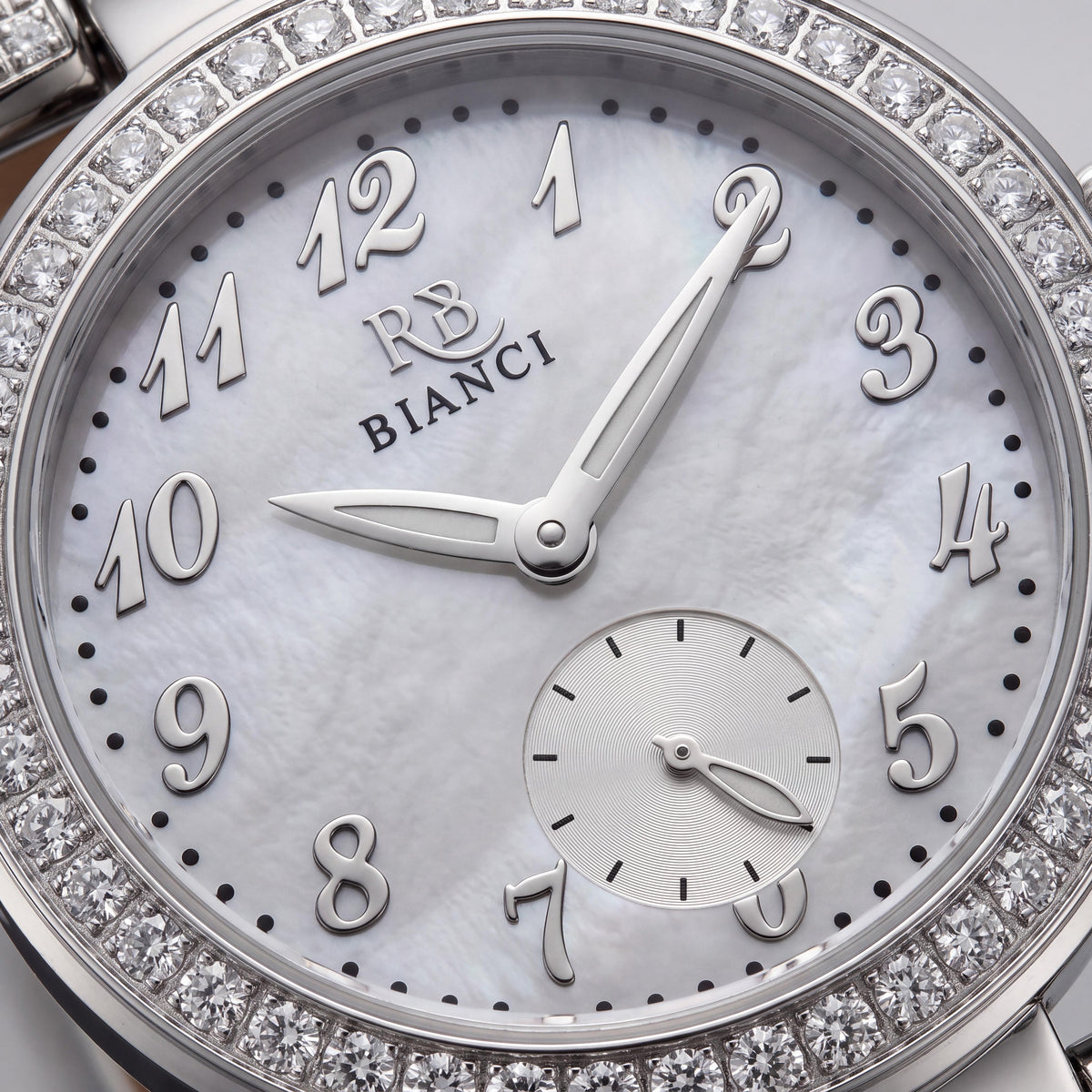 Roberto Bianci Casual Women's Silver Quartz Watch with Timer, Slide-Rule, Water Resistant, Scratch Resistant Mineral, Photo 2