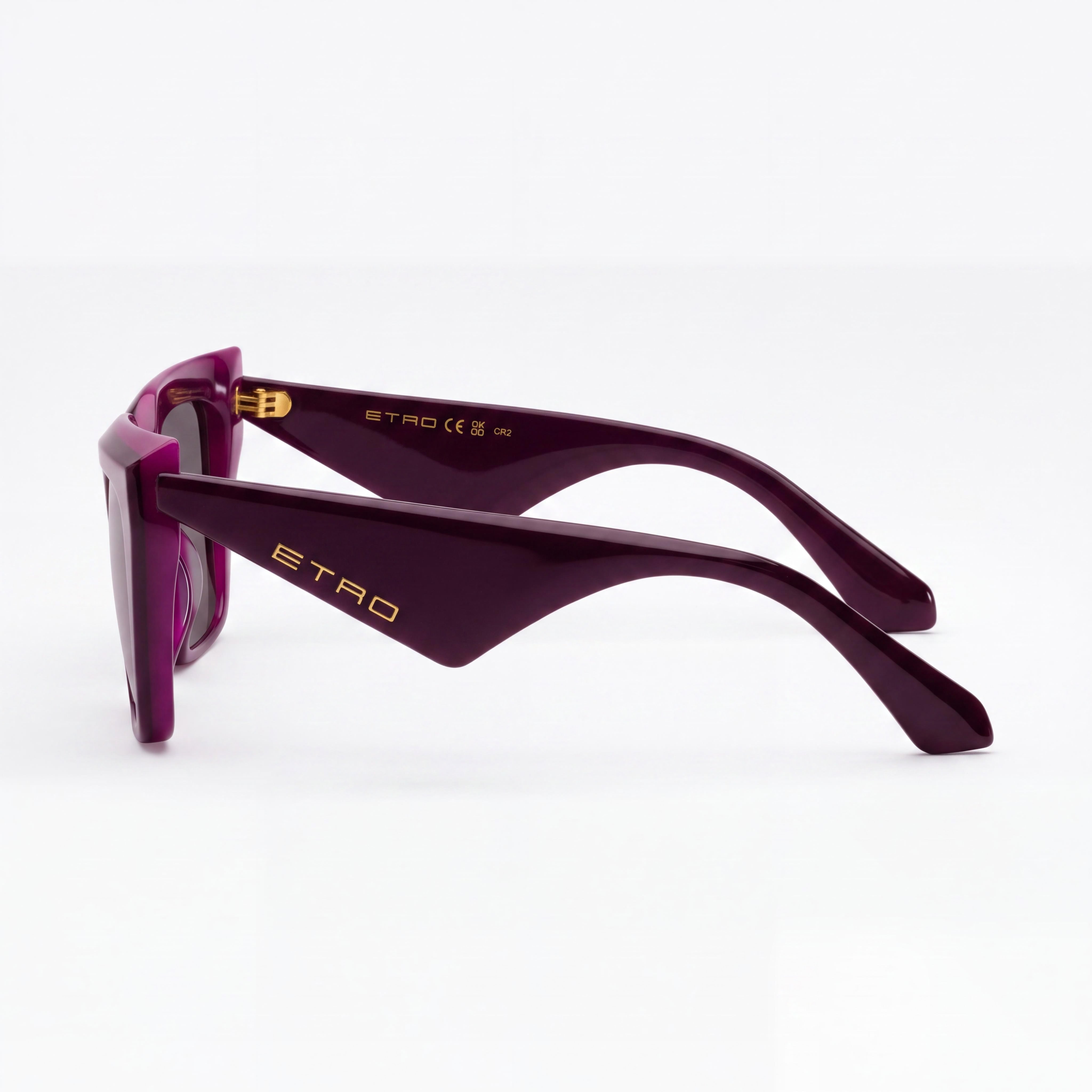 Etro Classic Women’s Eyeglasses | Plum Fuchsia | 55mm Lens, 18mm Bridge, 145mm Temple, Photo 3
