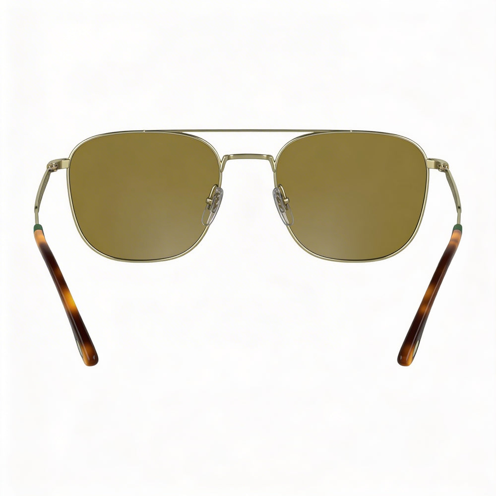 Lacoste Casual Women's Gold Metal Frame Solid Brown Non-Polarized UV Protection Sunglasses 55mm