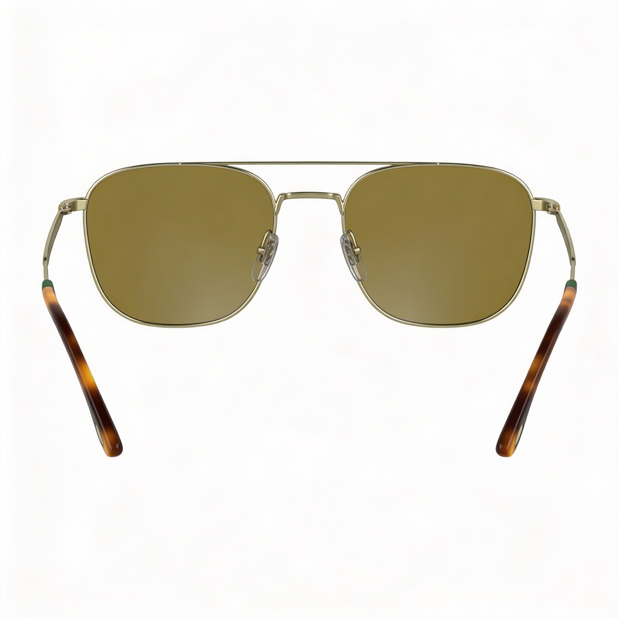 Gafas de sol informales Lacoste de metal dorado para mujer, con montura, color marrón liso, no polarizadas, protección UV, 55 mm, Photo 3