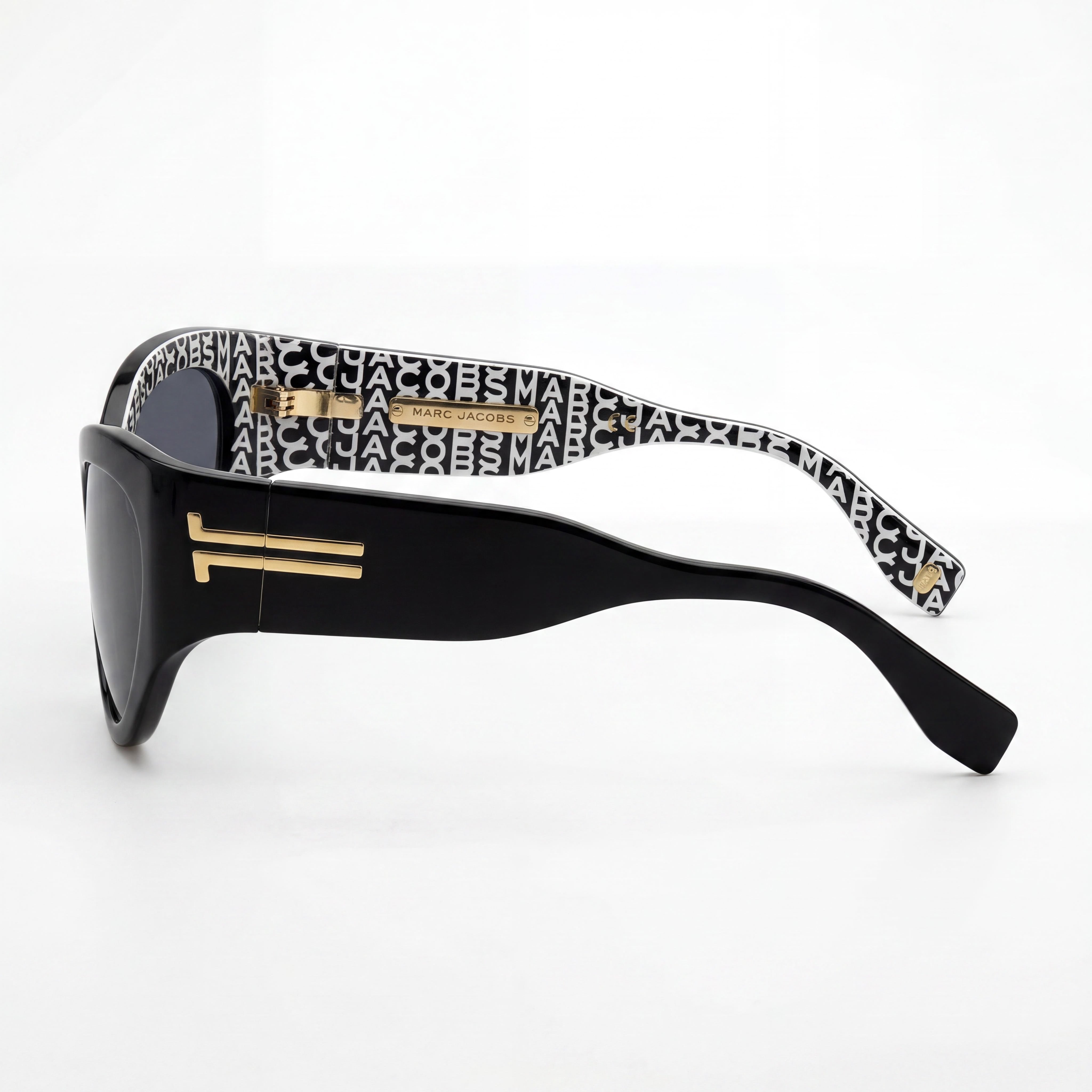 Gafas de sol Marc Jacobs Mj 1087/S para mujer, estilo ojo de gato, de plástico negro y policarbonato, con protección UV, 61 mm, Photo 3