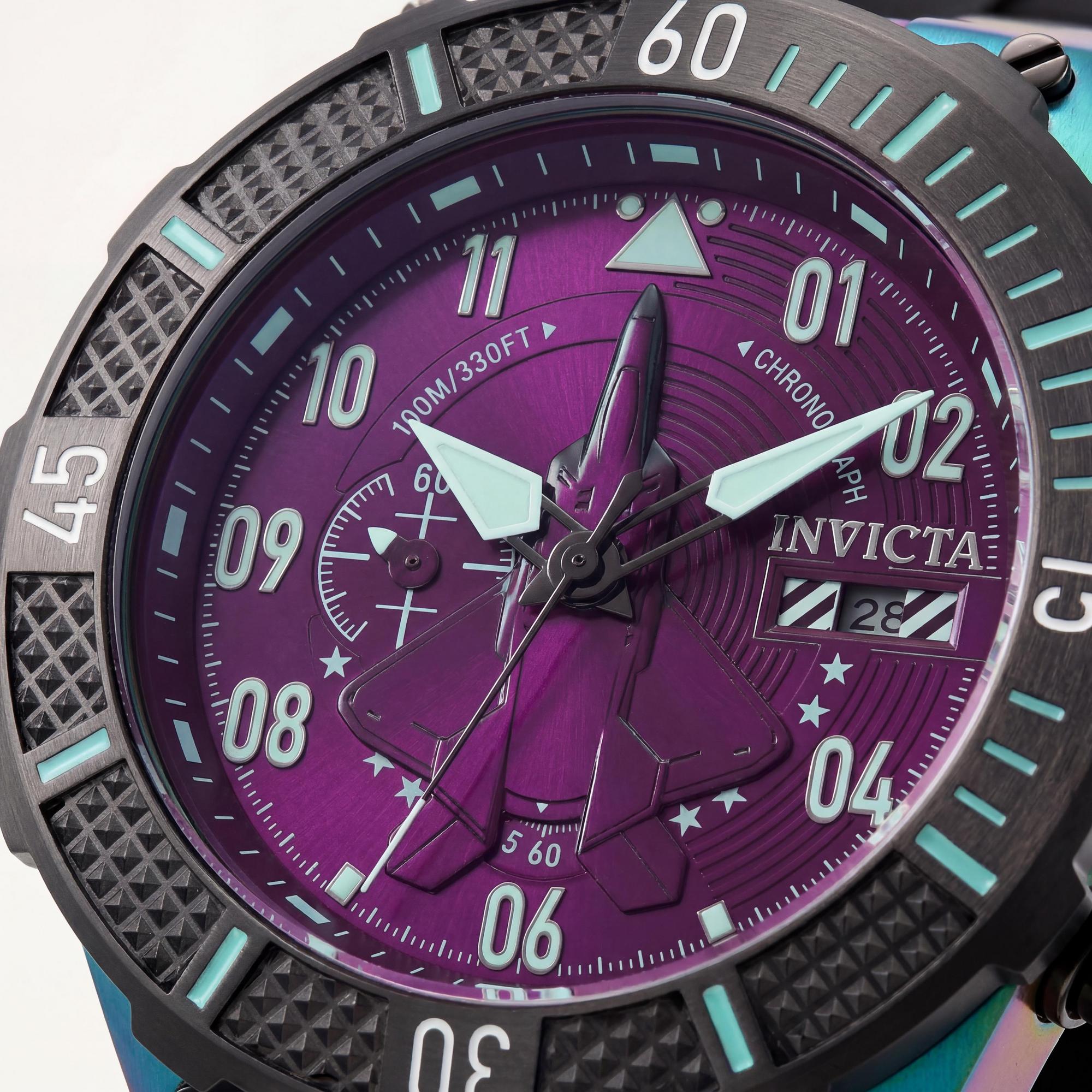 Invicta Classic Sport Men's Watch with Black Stainless Steel Case and Chronograph Function, 50mm Diameter, Photo 2