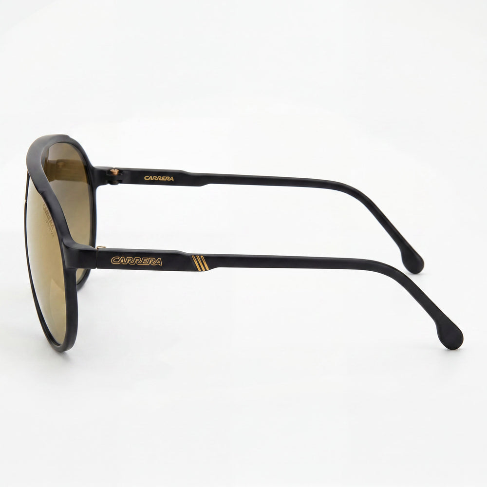 Carrera CHAMPION65/N Gafas de Sol Aviador Negras con Espejo Unisex, 62 mm
