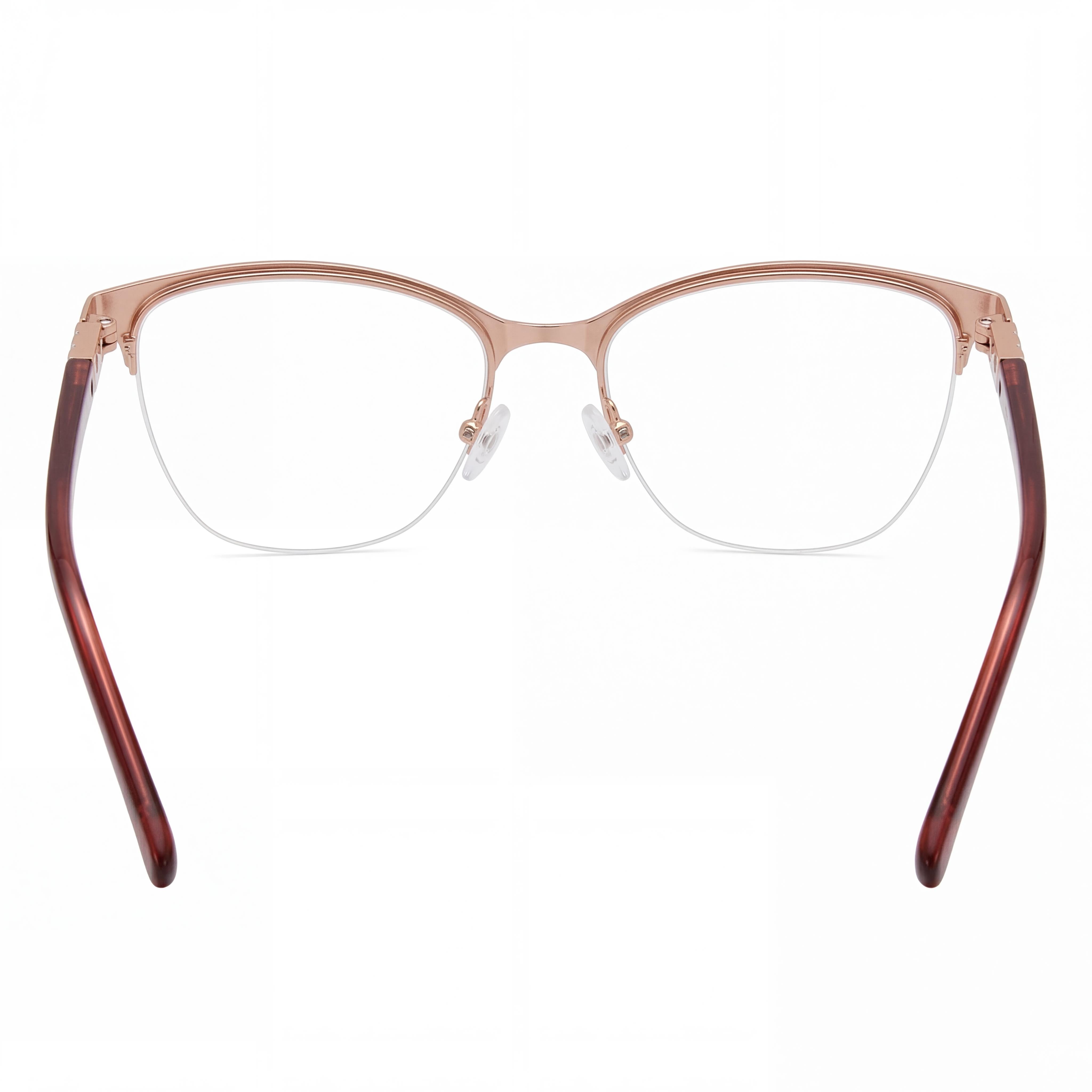 Gafas de metal color oro rosado Jones New York Vjon501 para mujer, con ancho de lente de 53 mm, ancho de puente de 16 mm y largo de patilla de 140 mm, Photo 3