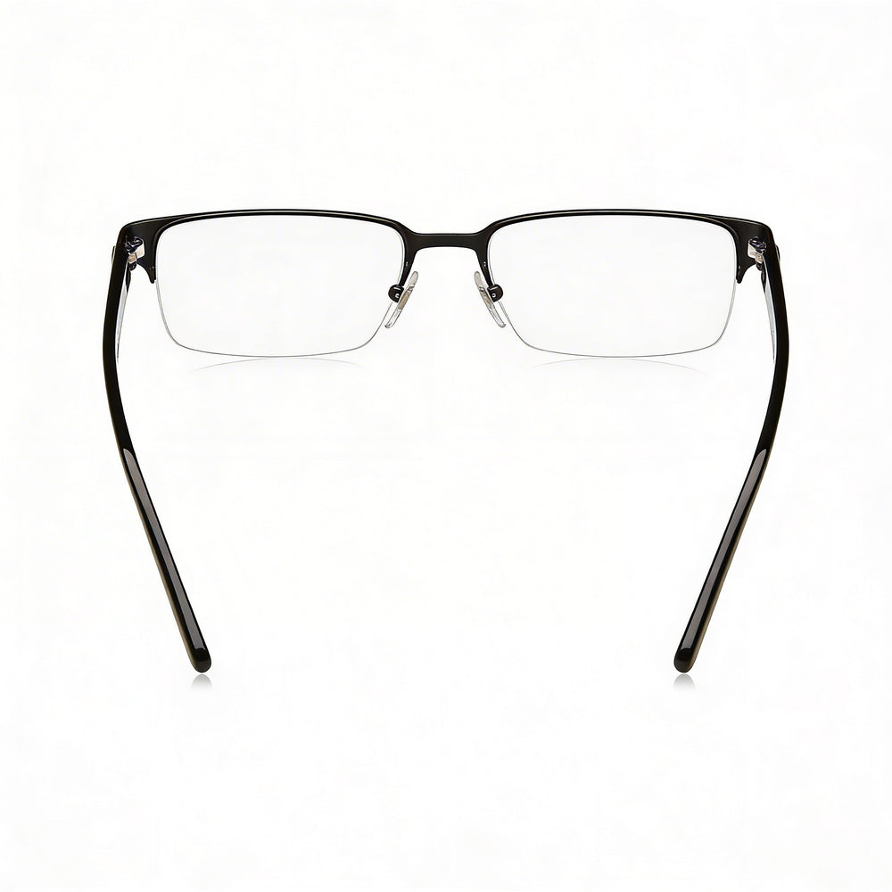 Versace VE1184 Women's Rectangular Eyeglasses with Matte Black Metal Frame and 53mm Lens Width