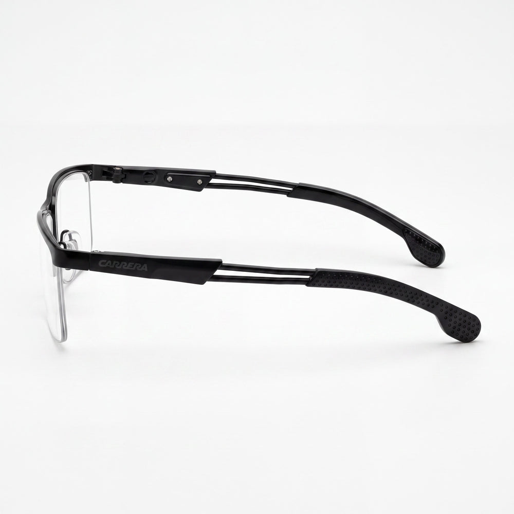 Carrera Men's Carrera 4408 Black Metal Semi-Rimless Rectangular Eyeglasses 56mm