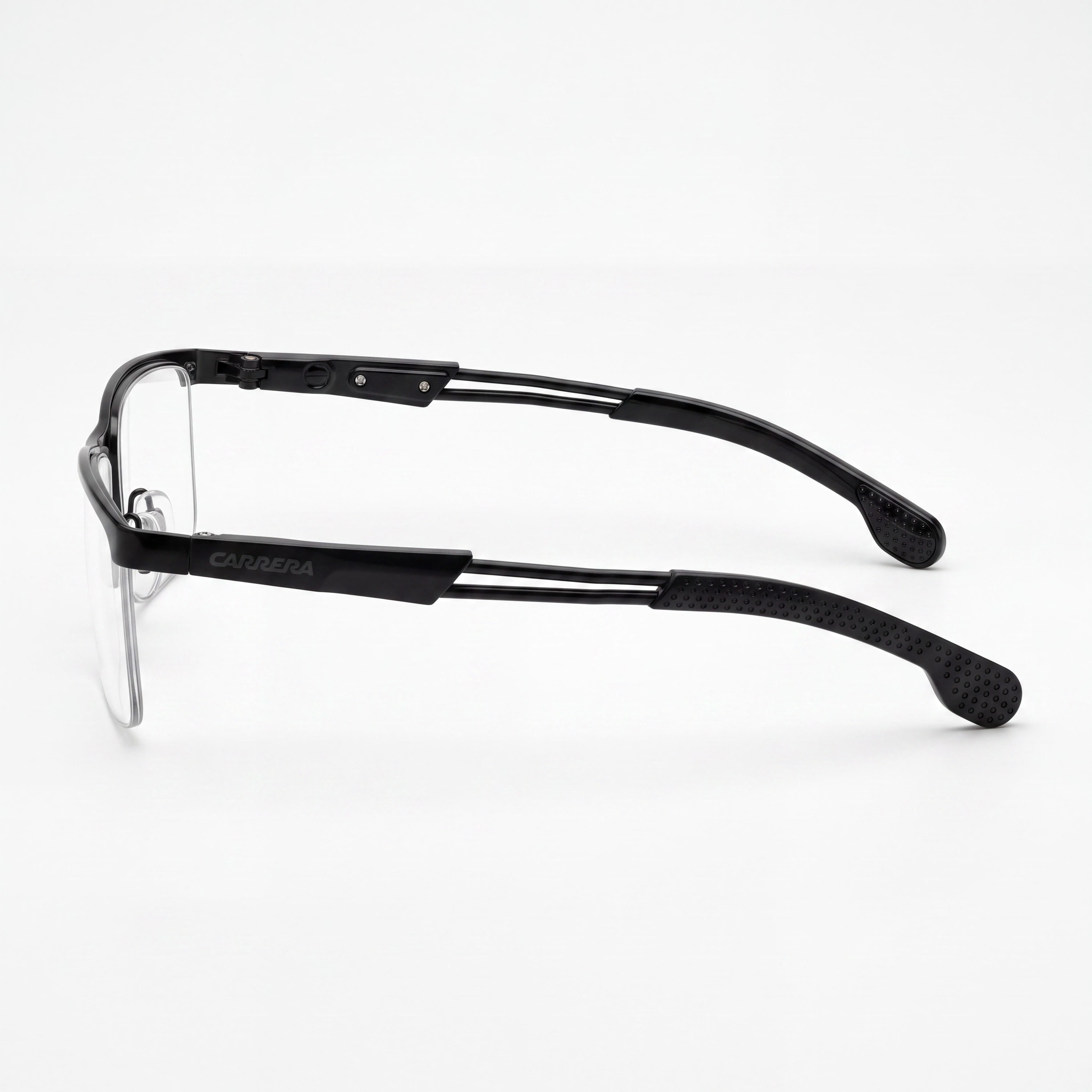 Carrera Men's Carrera 4408 Black Metal Semi-Rimless Rectangular Eyeglasses 56mm, Photo 2