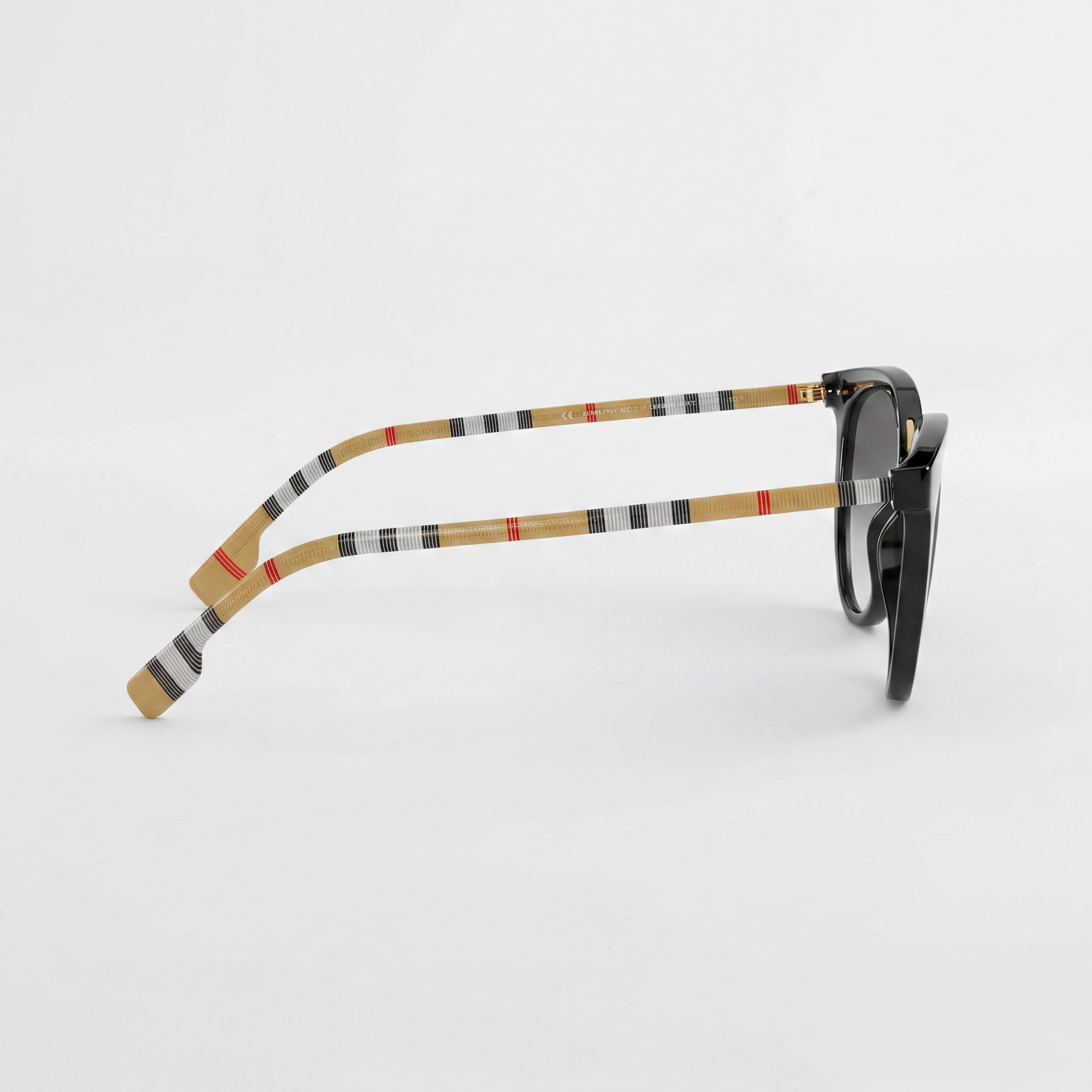 Burberry Be4316 Willow Women's Black Full Rim Round Frame Grey Gradient Lens UV Protected Sunglasses 54mm, Photo 3