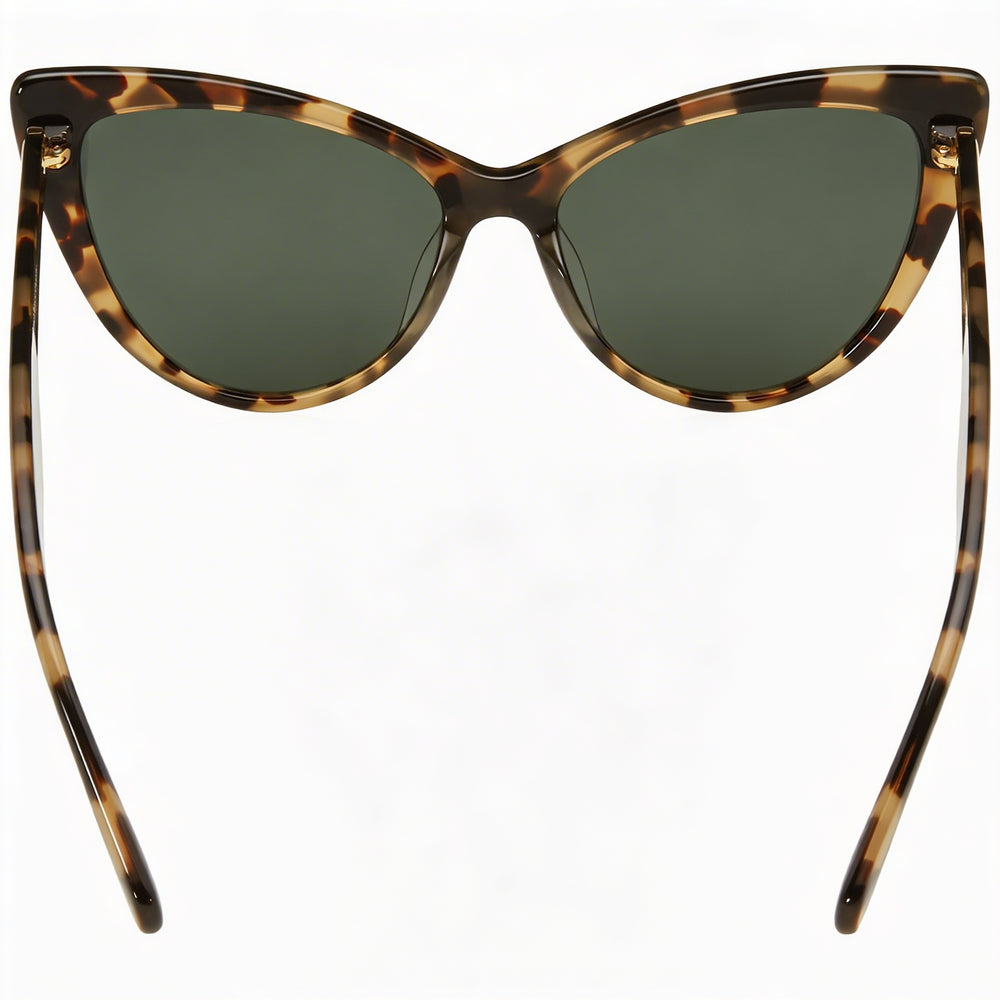 Gafas de Sol Kate Spade New York Karina/S para Mujer, Estilo Ojo de Gato, Plástico, 100% Protección UV, Montura Verde Habana Oscuro, Lente Habana, 56 mm