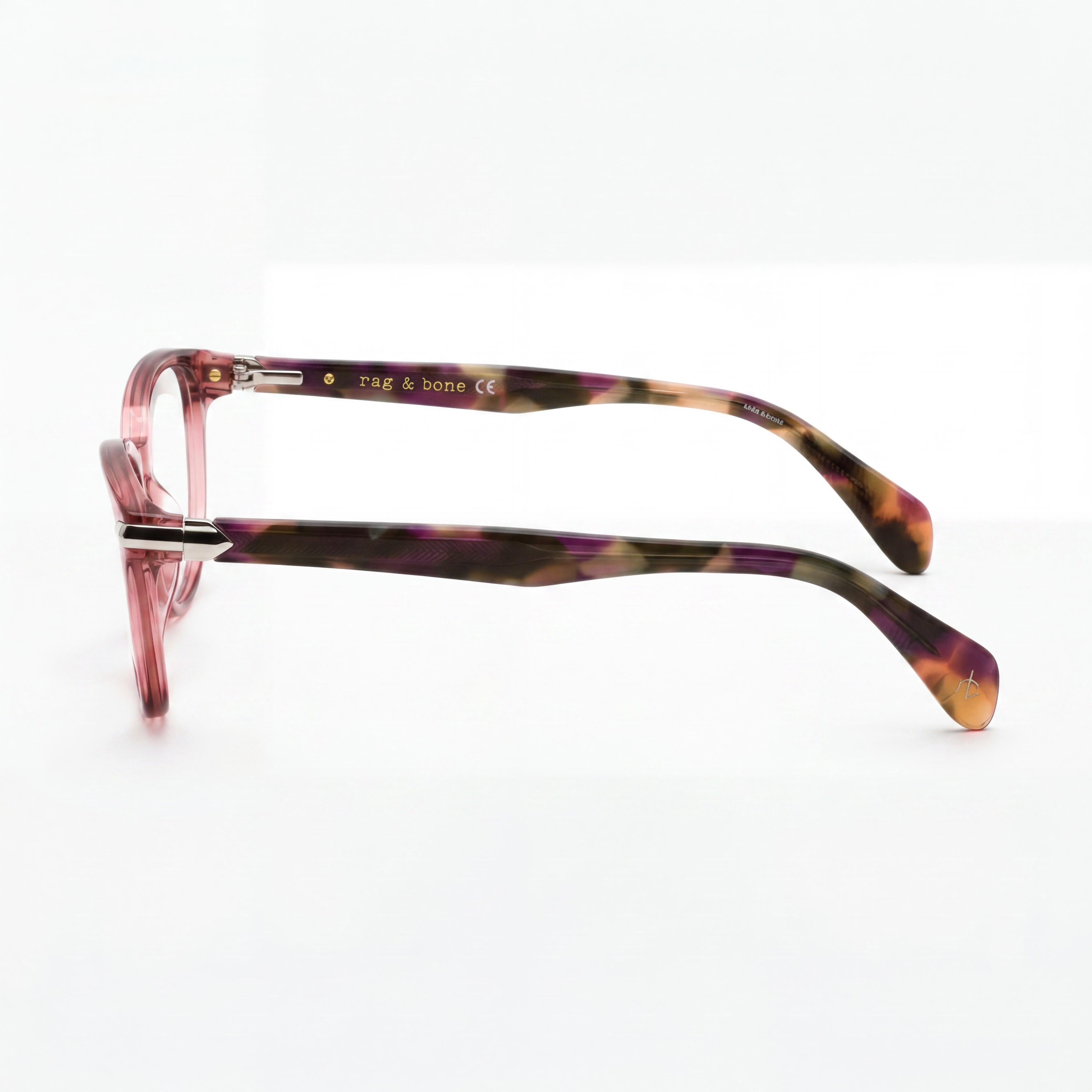 rag & bone Casual Women's Violet Havana Acetate Eyewear, Lens 49mm, Bridge 18mm, Temple 140mm, Photo 3