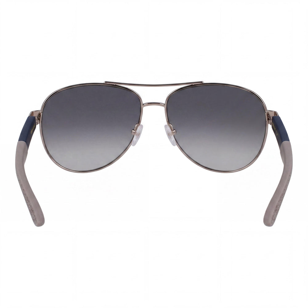 Gafas de sol Salvatore Ferragamo Sf275sn unisex tipo aviador de metal no polarizadas con degradado brillante rutenio claro 62mm