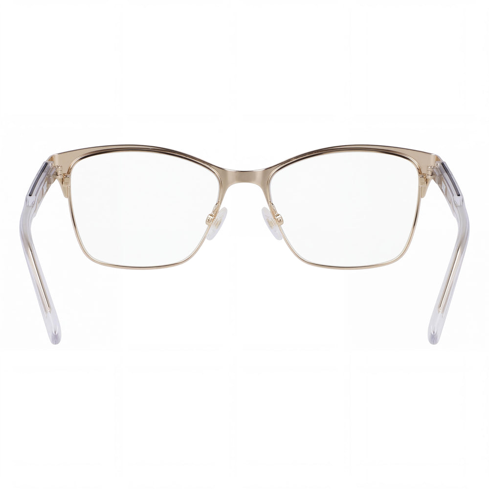 DKNY Dk3008 Gafas de Acetato Negro y Dorado Para Mujer con Cristales de Policarbonato No Polarizados de 53mm