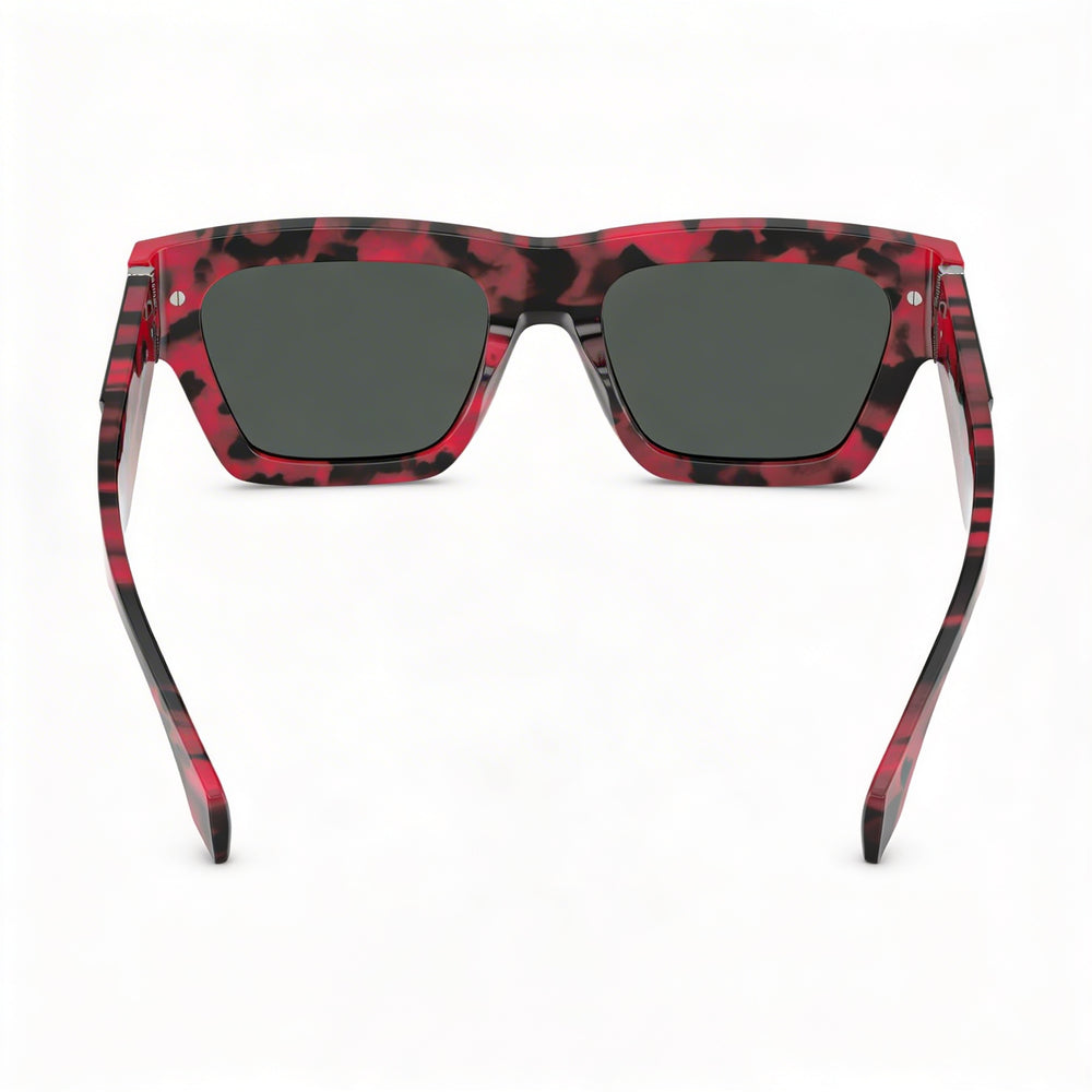 Gafas de sol Versace Ve4464f para hombre, color negro y rojo Havana, de acetato y protección UV, 55 mm