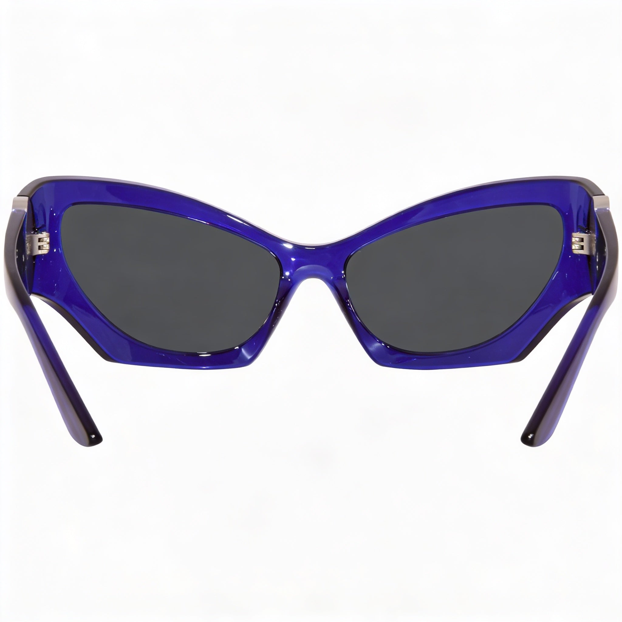 Gafas de sol Versace Cat Eye para mujer, transparentes, violeta, gris oscuro, de acetato, con protección UV, 60 mm, Photo 4