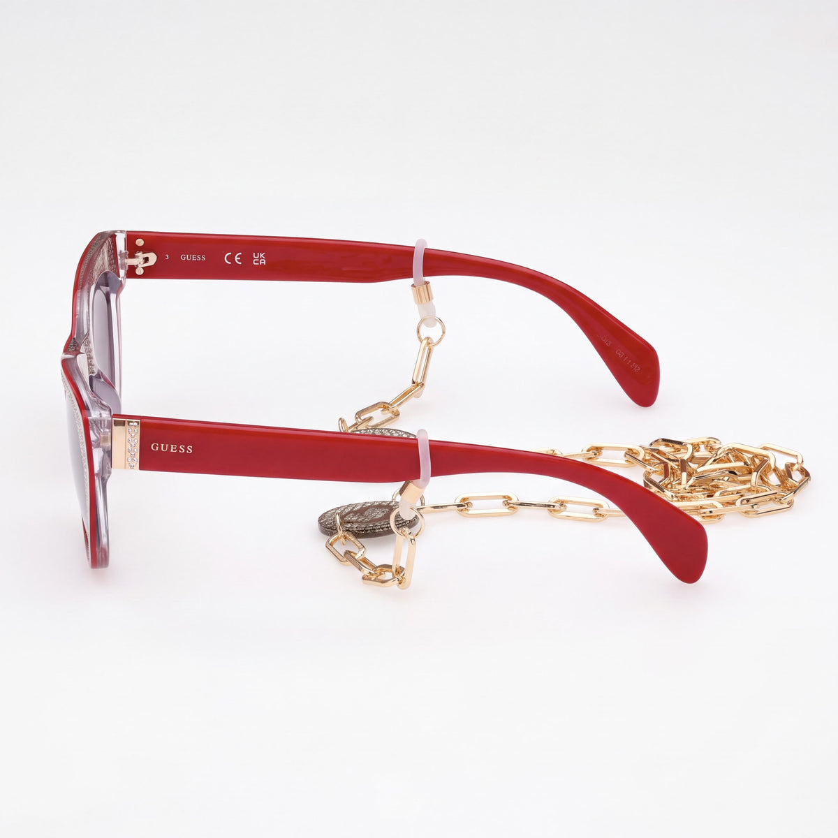 GUESS Casual Women's Bordeaux Gradient Smoke Plastic Frame UV Protection Sunglasses 53mm, Photo 2
