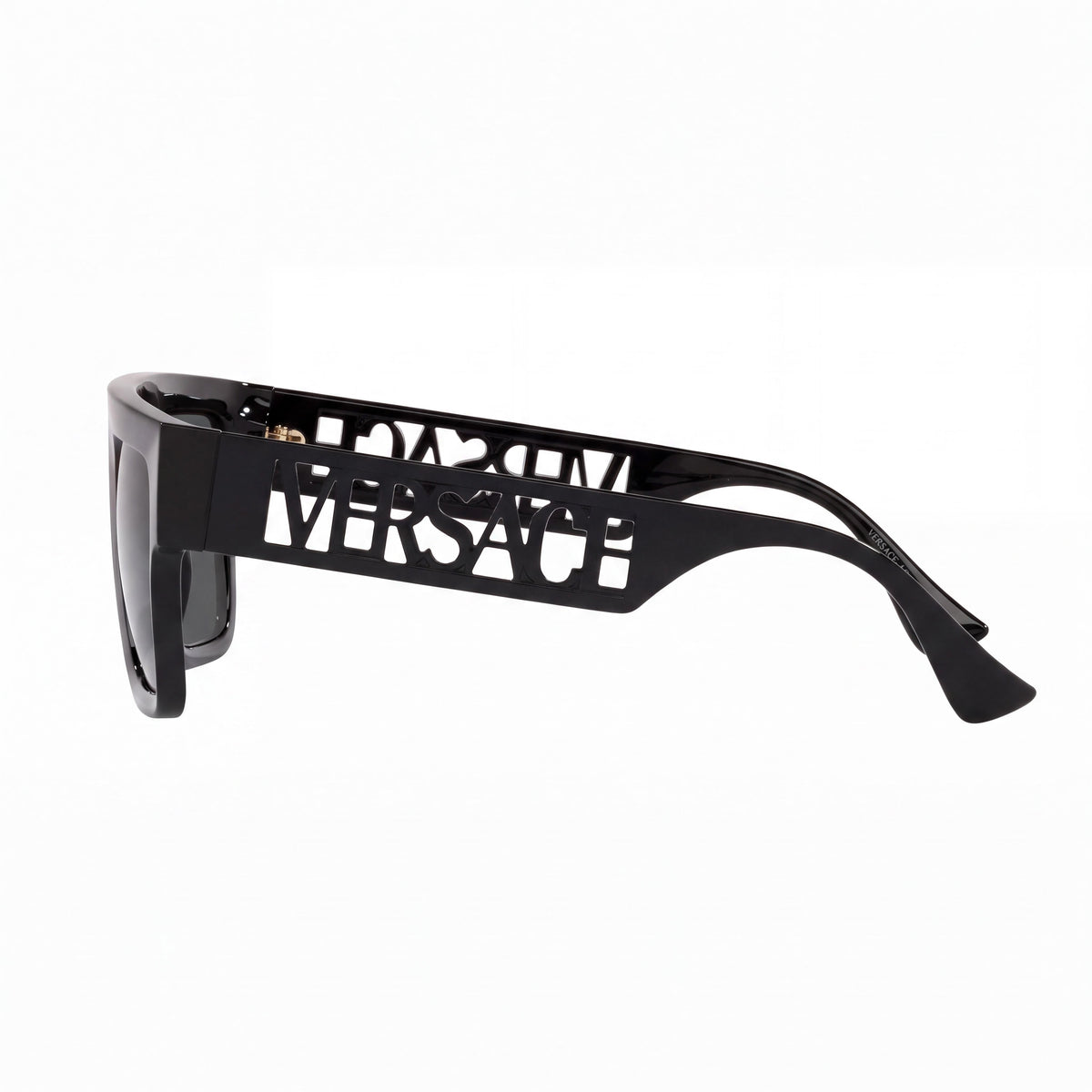 Versace Geometric Unisex Injected Black Dark Grey Prescription-Ready Polycarbonate Eyewear 53-20-140, Photo 2