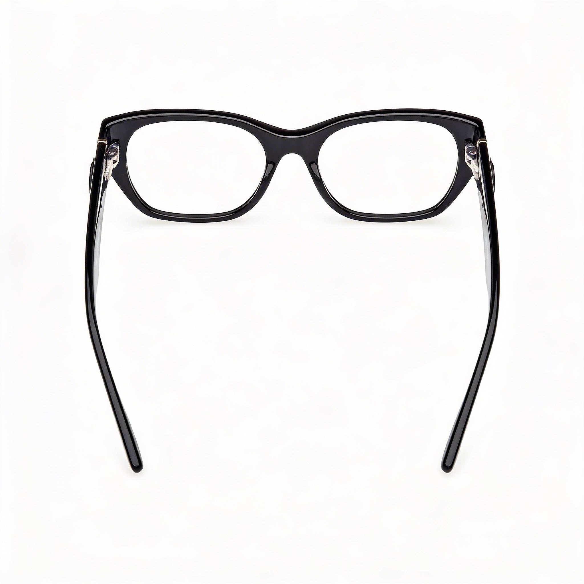 GUESS Gu50304 Women's Shiny Black Plastic Frame with Transparent Polycarbonate Lenses Eyeglasses 52mm, Photo 3
