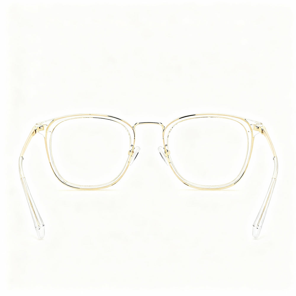 Gafas graduadas Polaroid Pld D439/G para mujer, montura inyectada, cristales dorados, sin polarizar, 52 mm