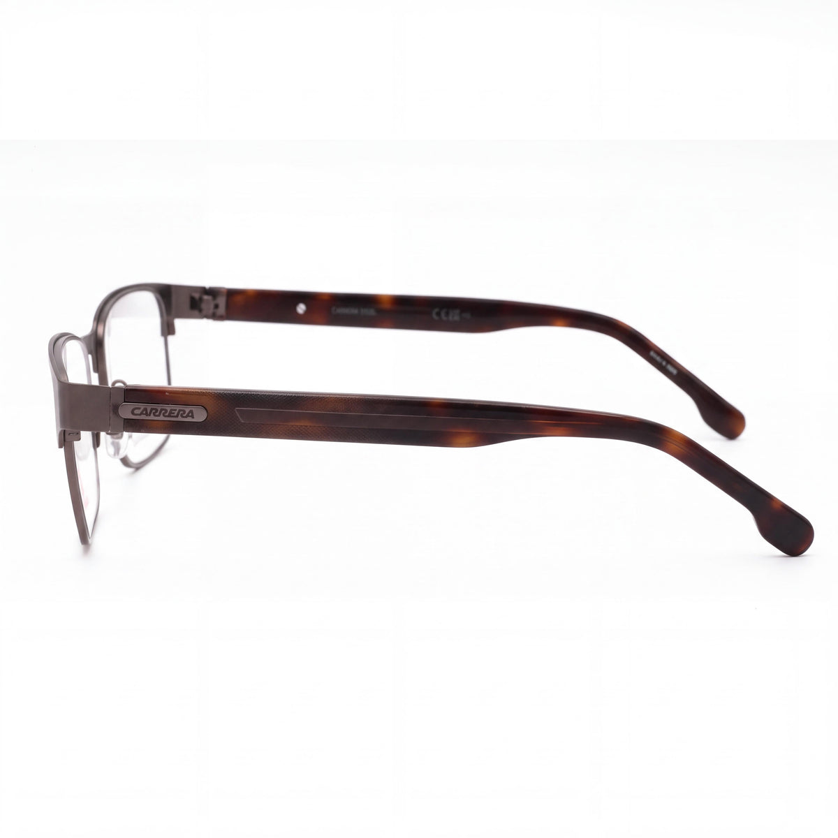 Carrera Carrera 8891 Gafas de hombre, montura de metal rutenio oscuro Habana, lentes transparentes, tamaño 56mm, Photo 3