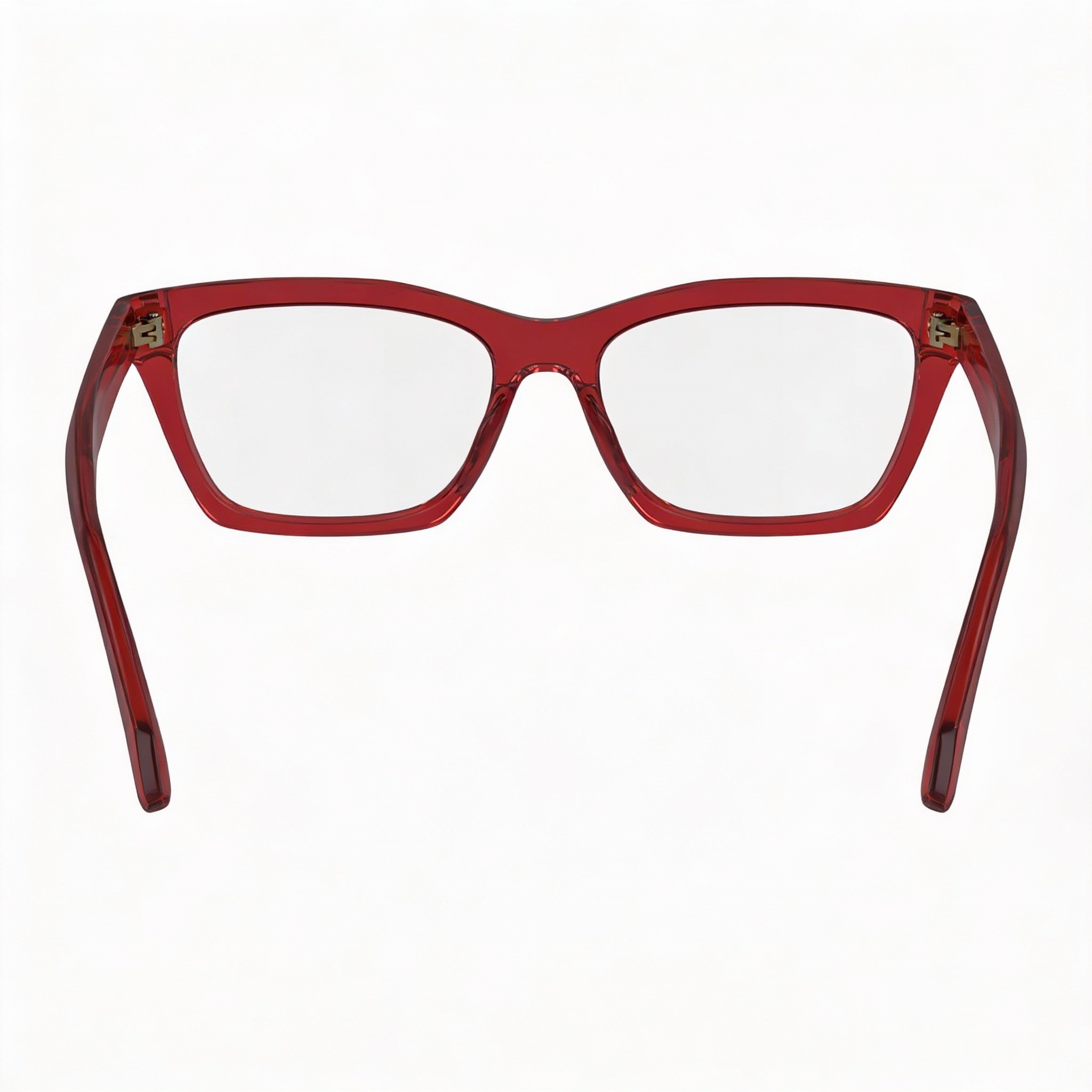 Salvatore Ferragamo SF2986 Men's Transparent Red Acetate Eyeglasses 53mm - Prescription Ready, Clear Demo Lenses, Photo 3