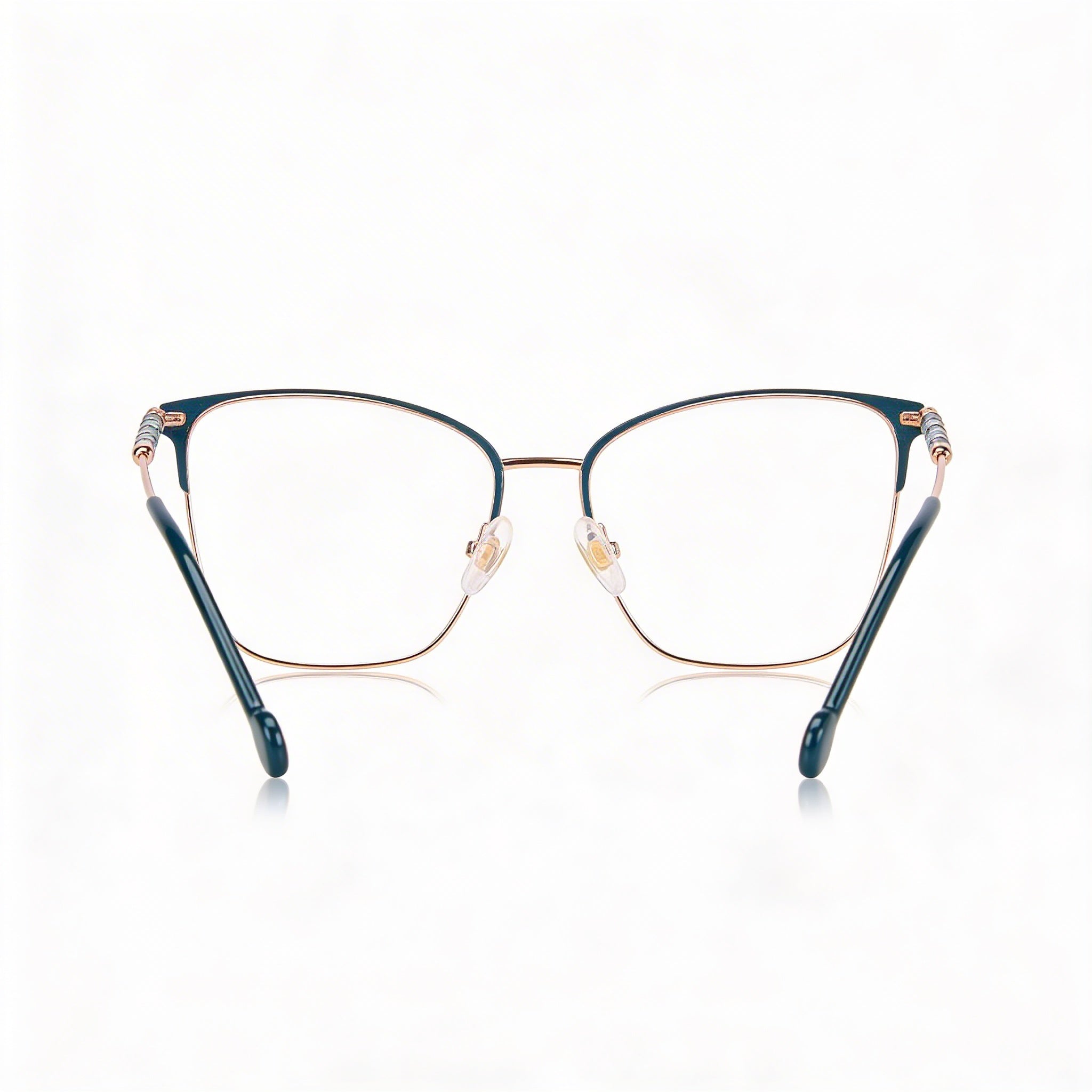 Carolina Herrera CH 0040 Women's Gold Green Stainless Steel Rectangular Optical Frames 54mm, Photo 3