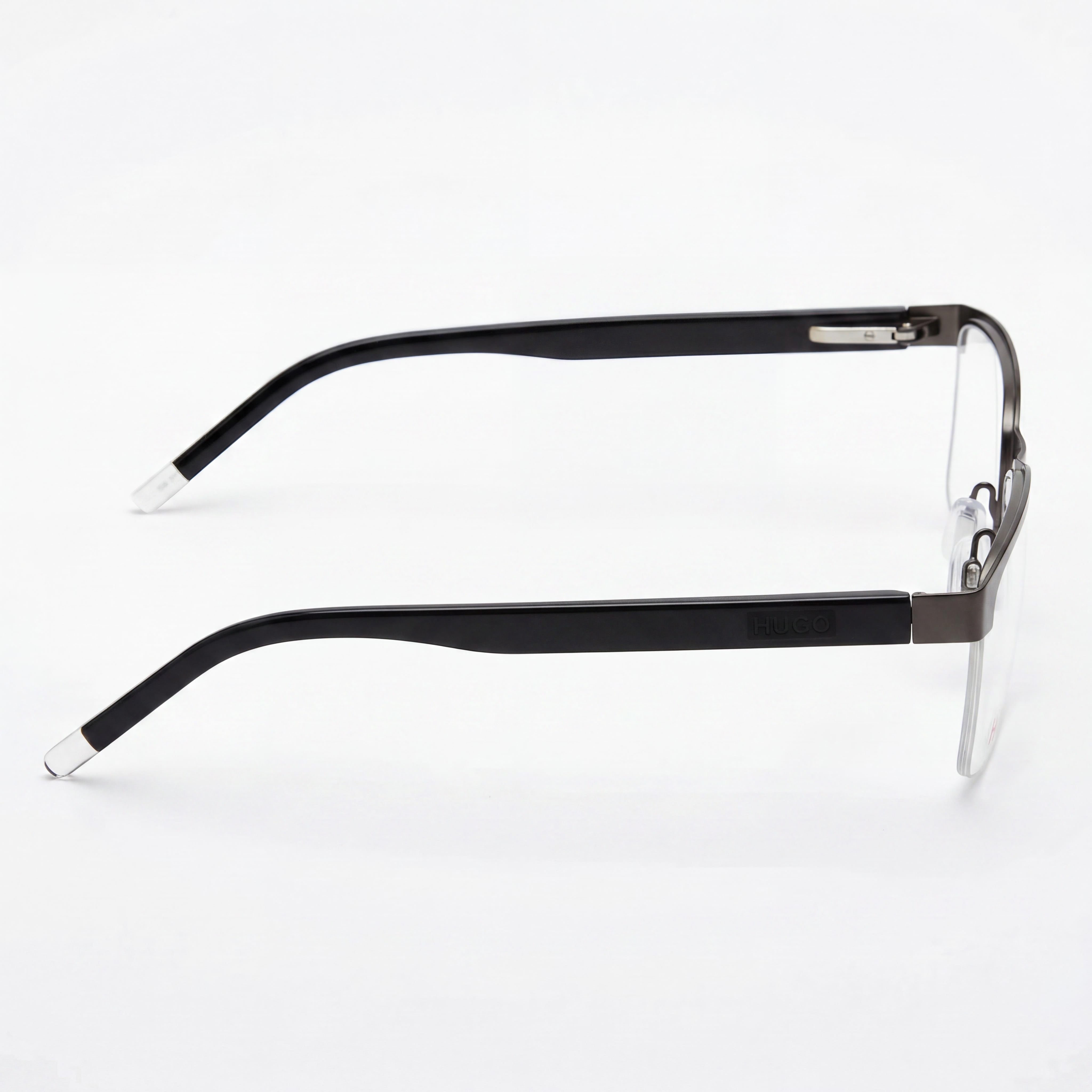 Gafas de sol HUGO Hg 1199 de acero inoxidable para hombre, montura en negro rutenio con lentes en negro mate, tamaño 53 mm, Photo 2