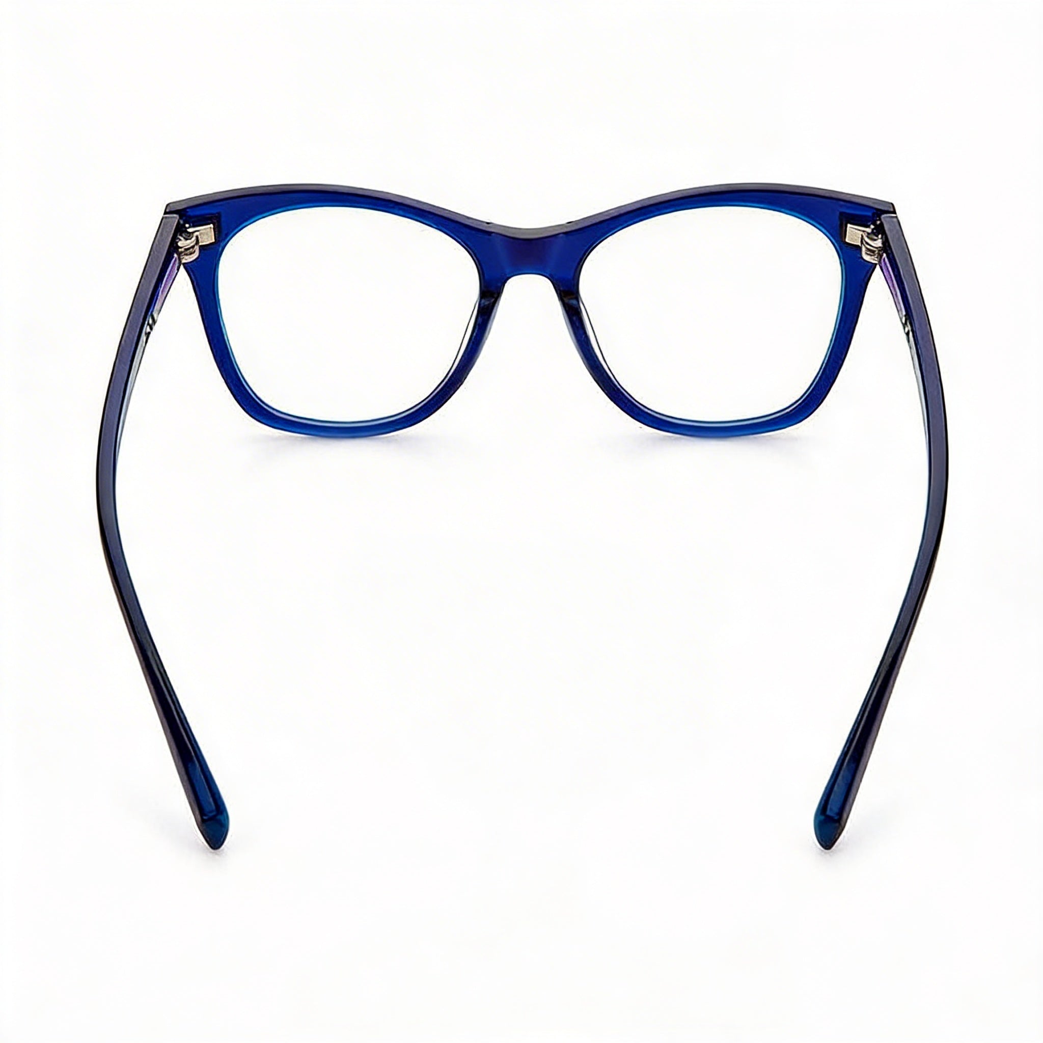 Missoni Modern Eyeglasses with a Transparent Blue Acetate Frame and Polycarbonate Lenses 52mm, Photo 4