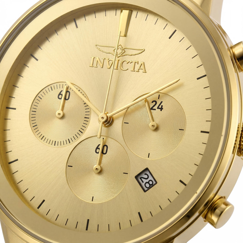 Invicta 29481 Specialty Reloj Unisex de Cuarzo Cronógrafo de Acero Inoxidable Tono Dorado 43mm
