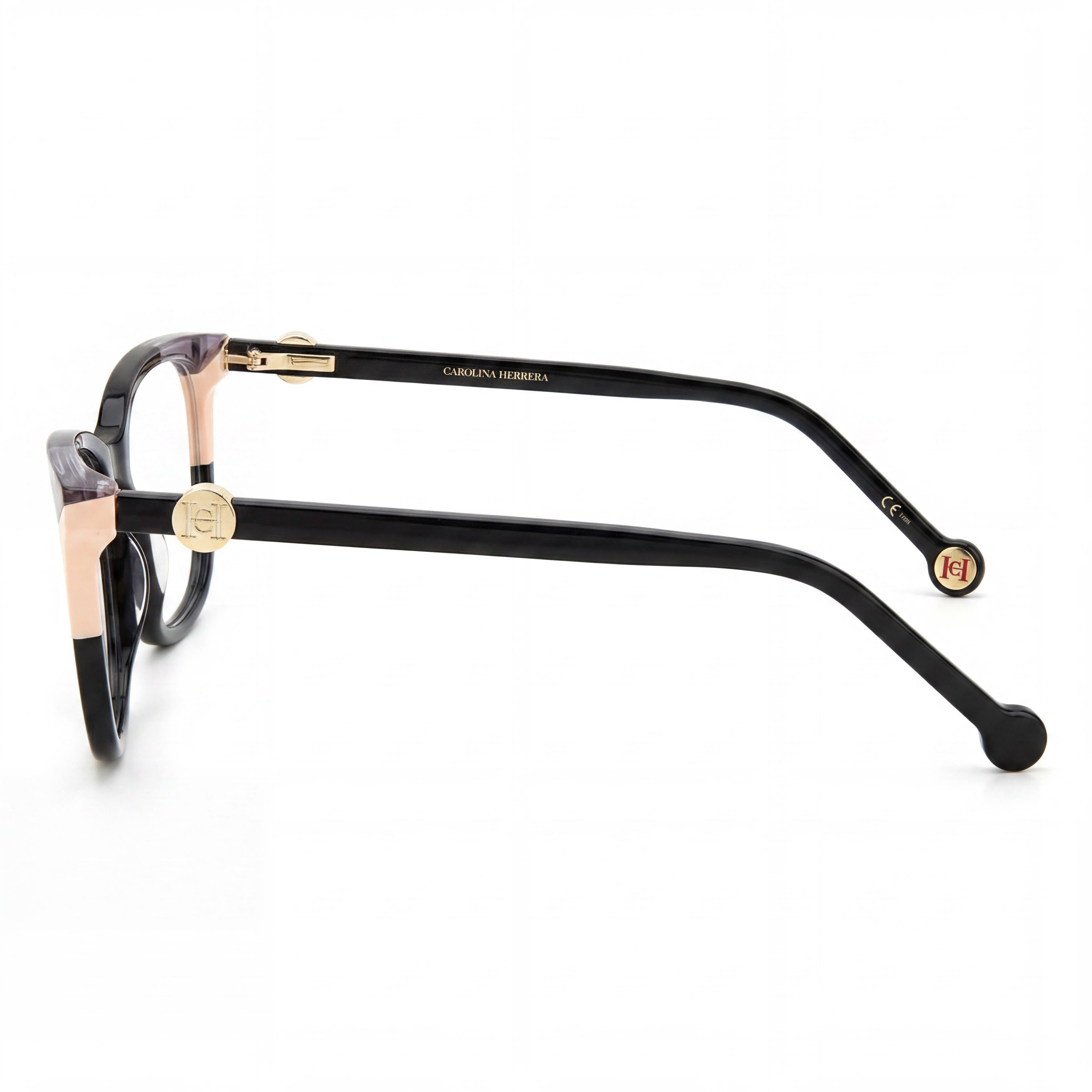 Carolina Herrera Ch 0057 Women's Acetate Full Rim Cat Eye Non- Black Nude Clear Lens Eyeglasses 53mm, Photo 2