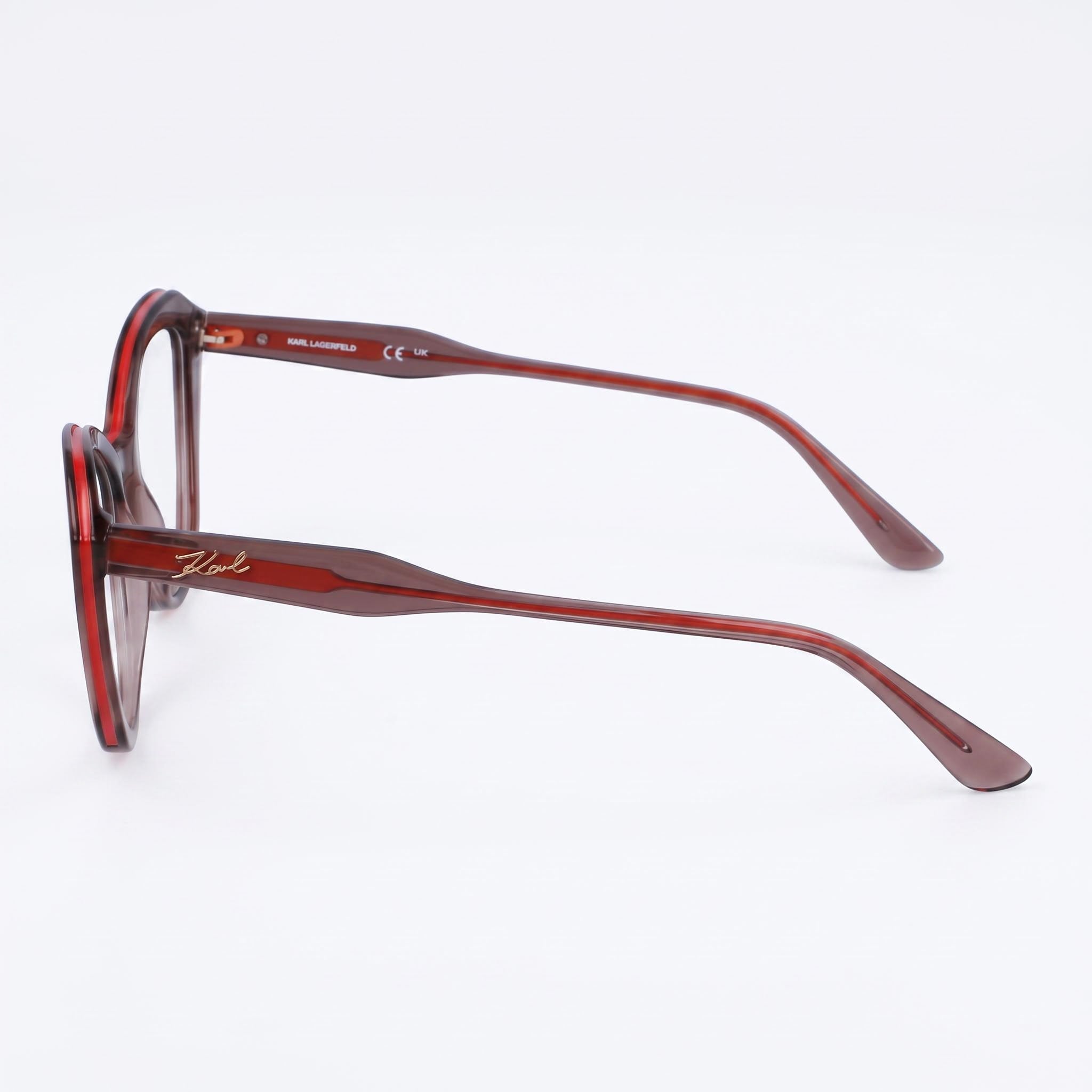Gafas para mujer KARL LAGERFELD Modernas Marrones con Montura iniciettato, Ancho de Lente 52 mm, Ancho de Puente 19 mm, Longitud de Patilla 140 mm, Photo 2