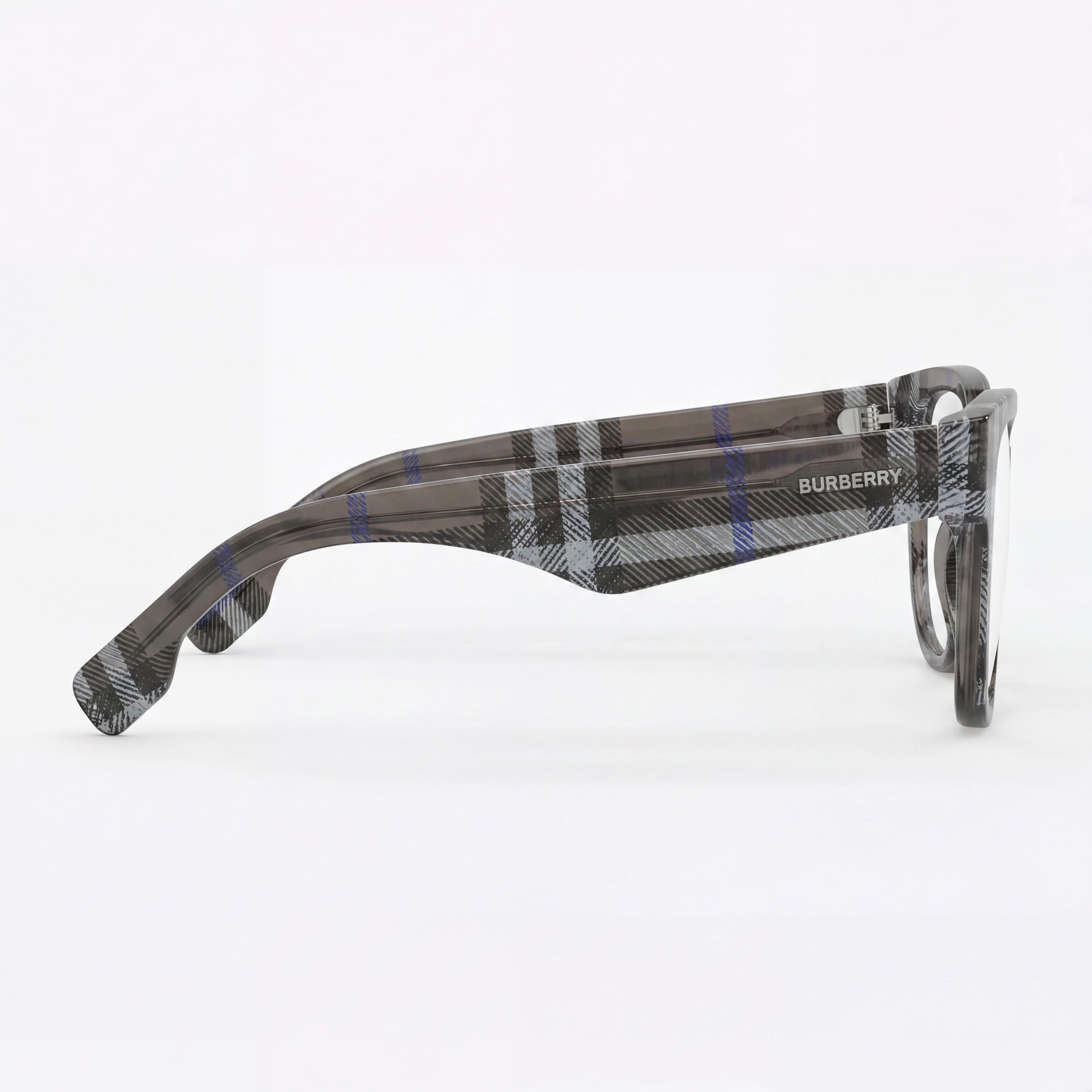 BURBERRY Classic Luxury Unisex Eyewear featuring Acetate Grey Frame and Clear Polycarbonate Lenses 53mm, Photo 2