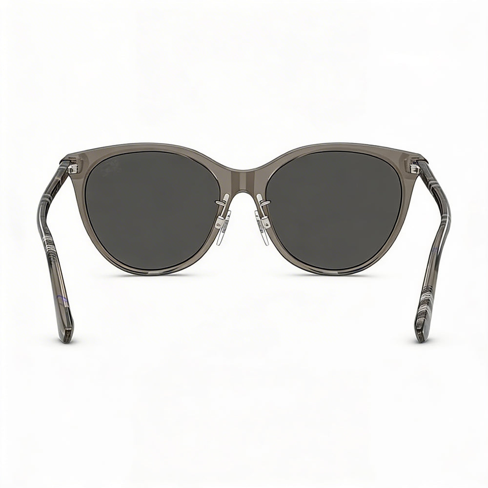 BURBERRY BE4464D Cat Eye Men's & Women's Grey Acetate Frame Dark Grey Polarized Lenses Sunglasses 56mm